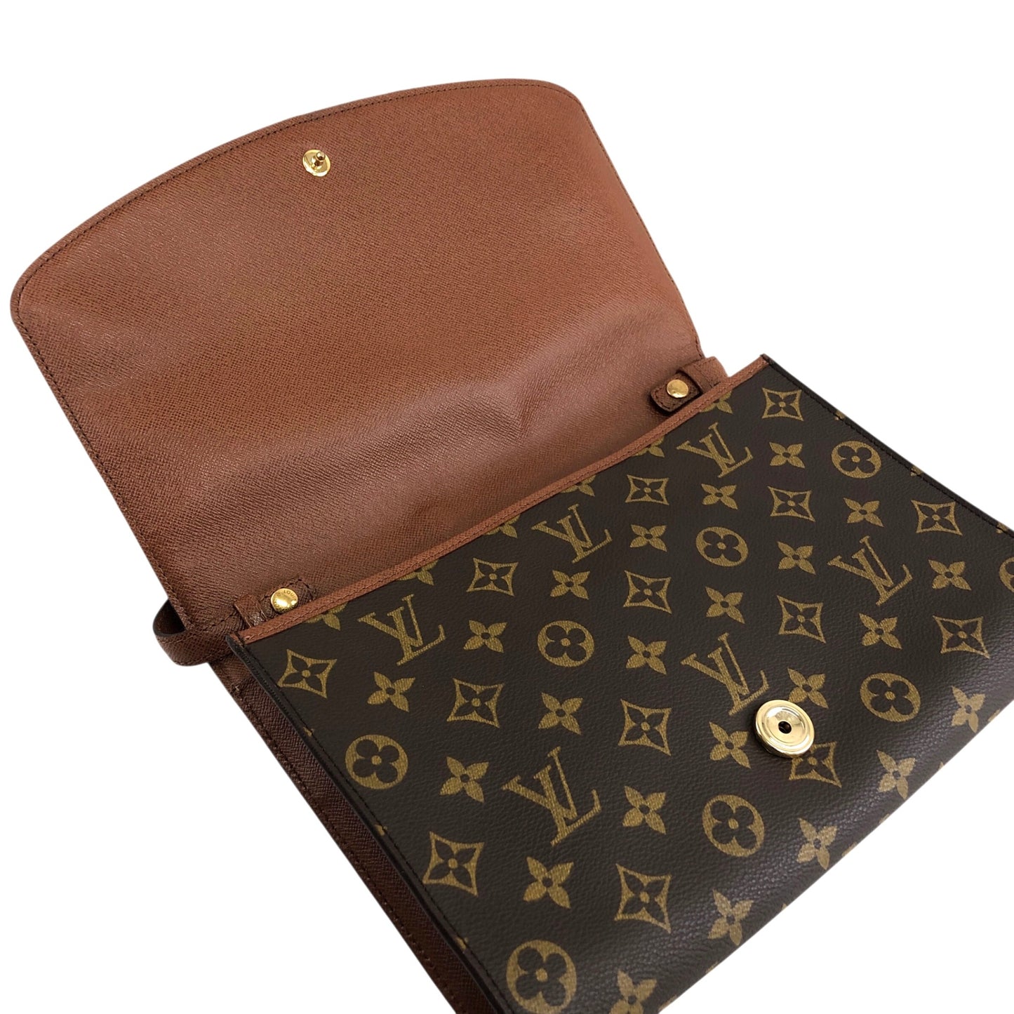LOUIS VUITTON Monogram Shoulder bag Brown M51797 Vintage djkecm