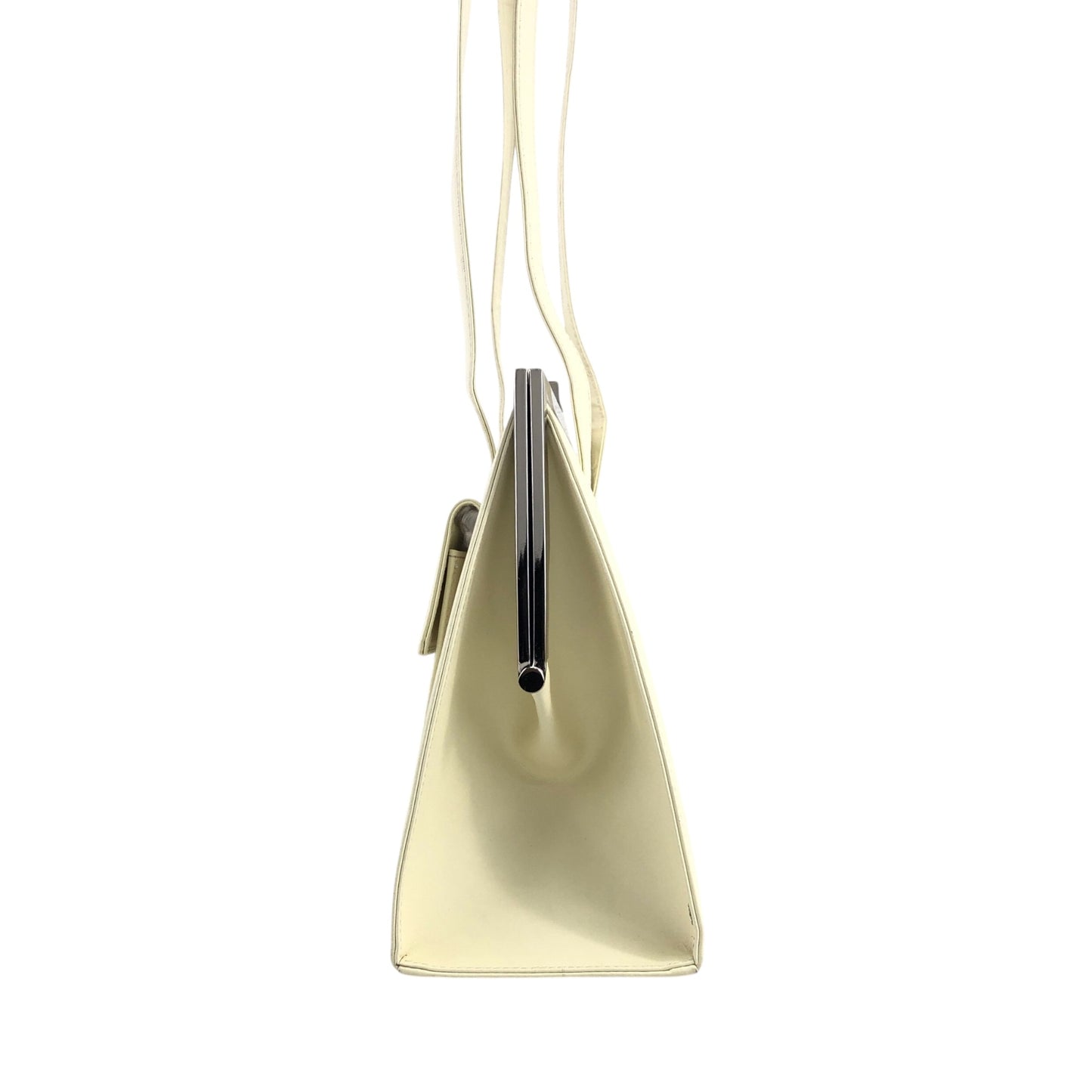 Yves Saint Laurent Logo Shoulder bag Ivory Vintage d5tgaj
