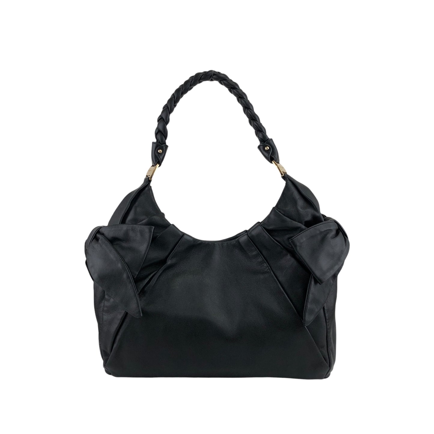 Salvatore Ferragamo Vala Ribbon Shoulder bag Black Vintage r8f2um
