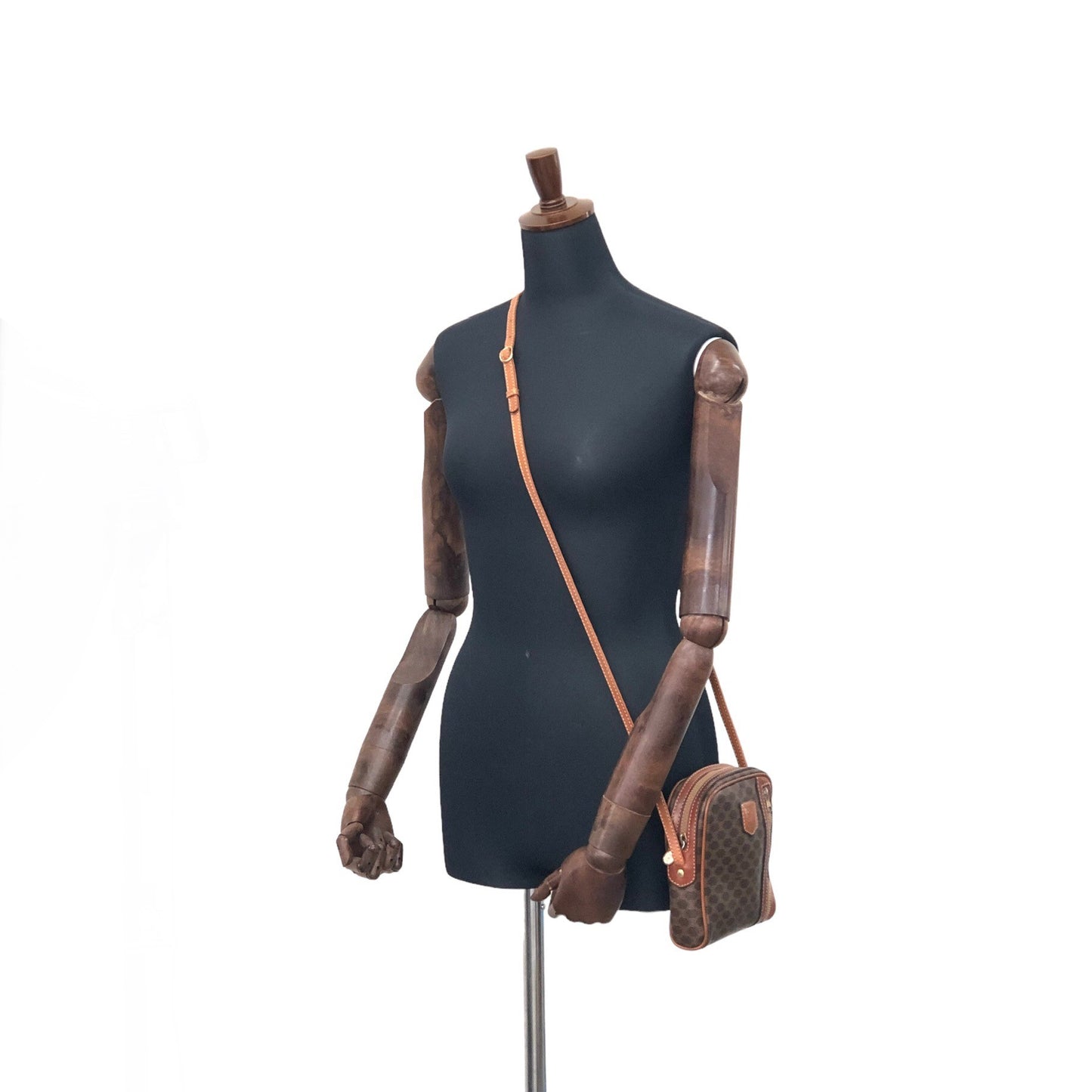 CELINE Macadam Blason Shoulder bag Brown Vintage vbjmjr