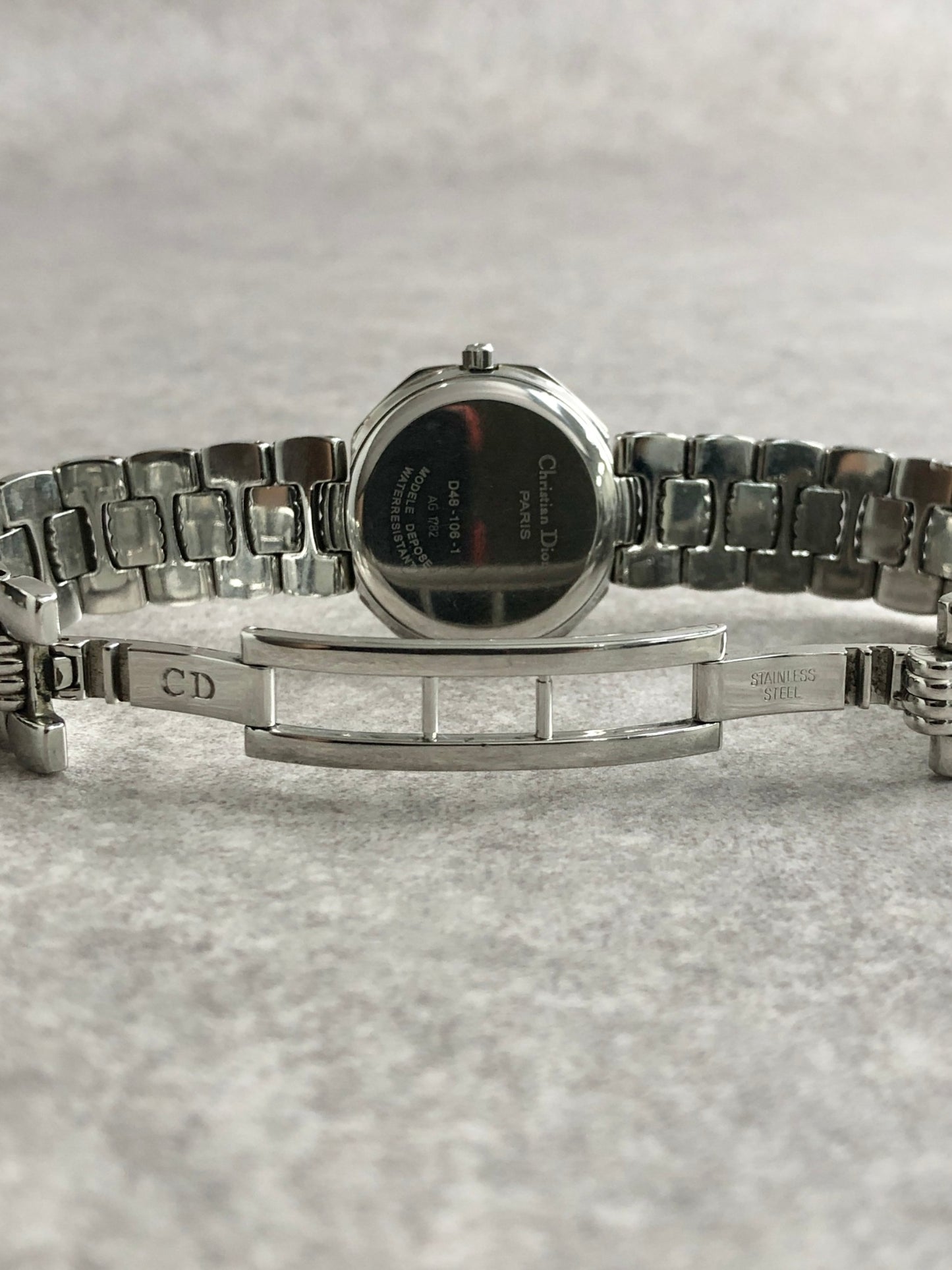 Christian Dior Octagon Watch Silver Vintage ygwbm8