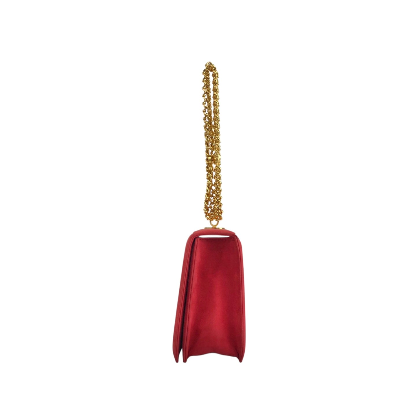 Tiffany & Co. Logo Small Chain Handbag Red Vintage gphne8