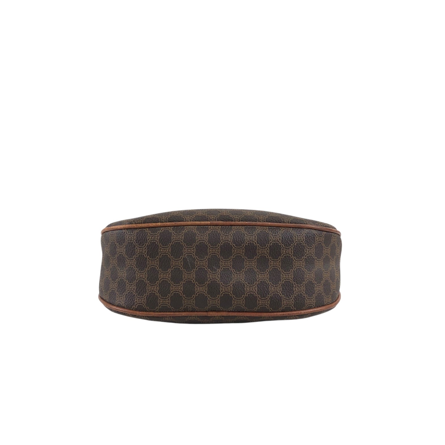 CELINE Macadam Blason Round Shoulder bag Brown Vintage 832m4p