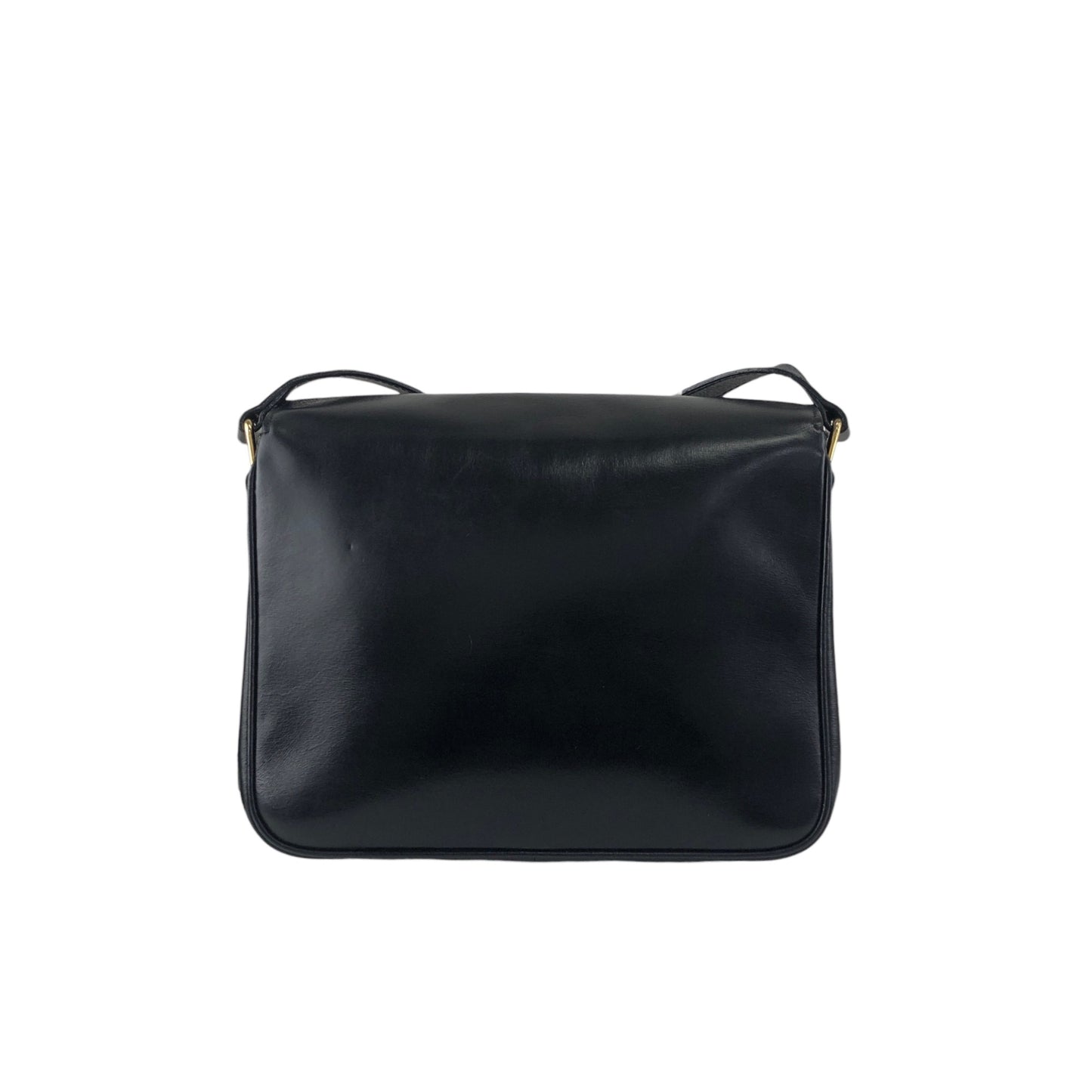 CELINE Horse Bit Crossbody Shoulder bag Black Vintage pv63af