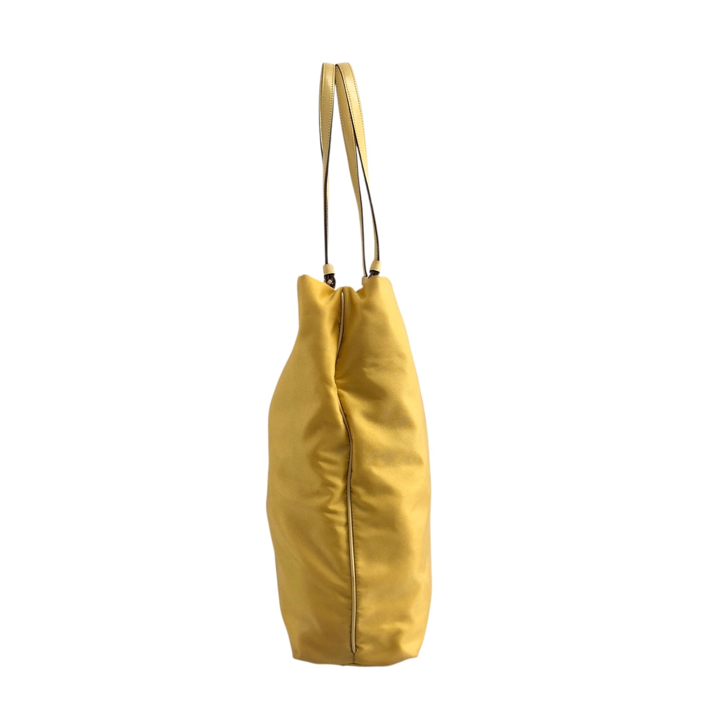 PRADA Triangle Logo Totebag Yellow Vintage gp2htj