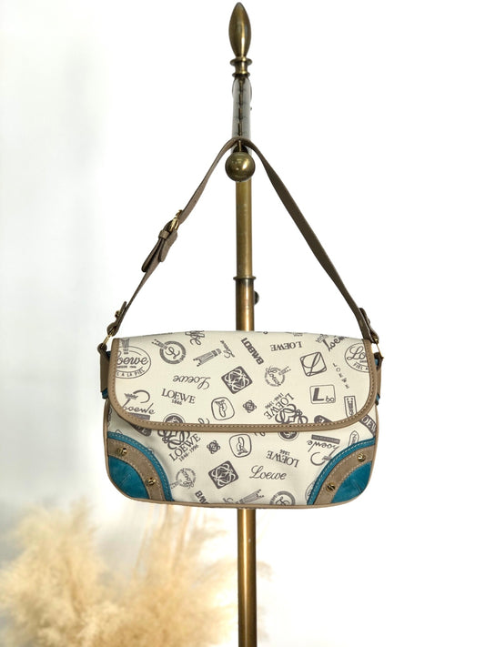 LOEWE Shoulder bag Beige Vintage k67gra