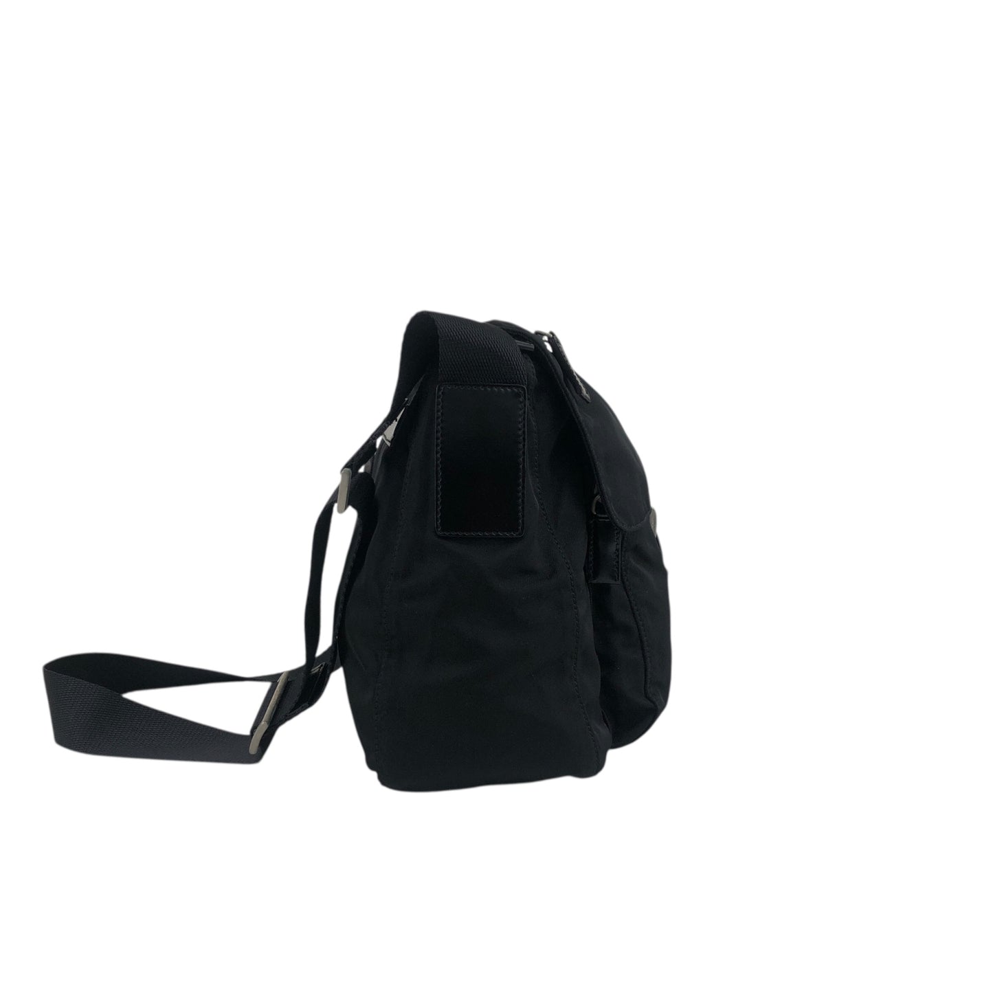 PRADA Triangle Logo Shoulder bag Black Vintage mv3hns