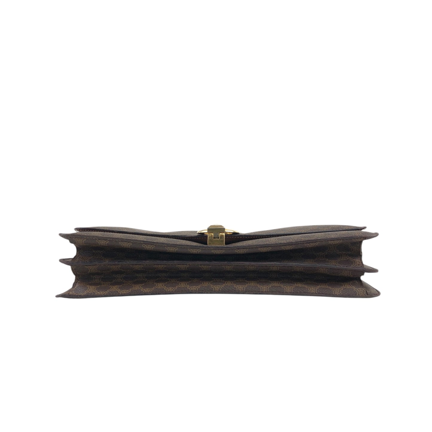 CELINE Macadam Flap Shoulder bag Brown Vintage wagmgy