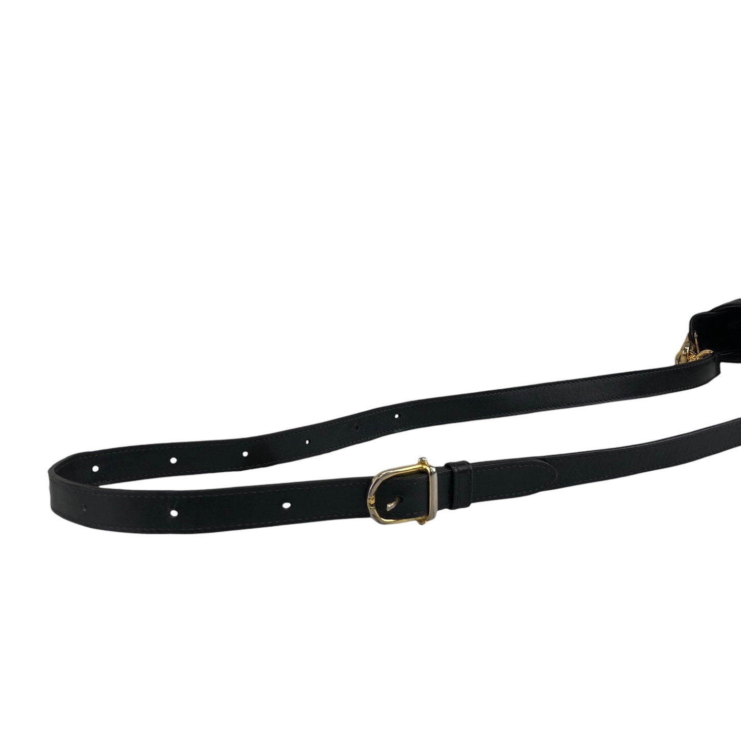 CELINE Blason Turn Lock Shoulder bag Black Vintage rpzpkc