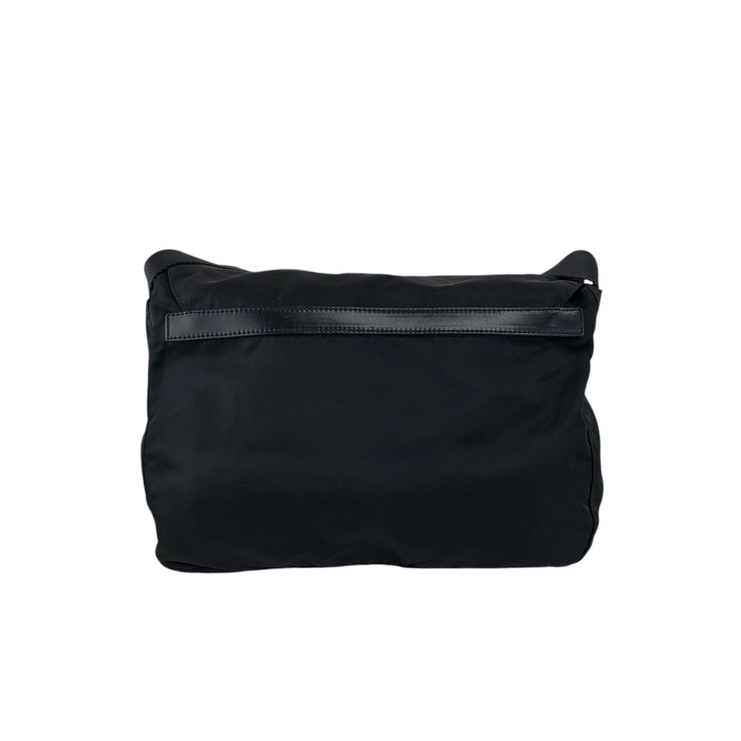 PRADA Tessuto Triangle Logo Shoulder bag Black Vintage wm6a24
