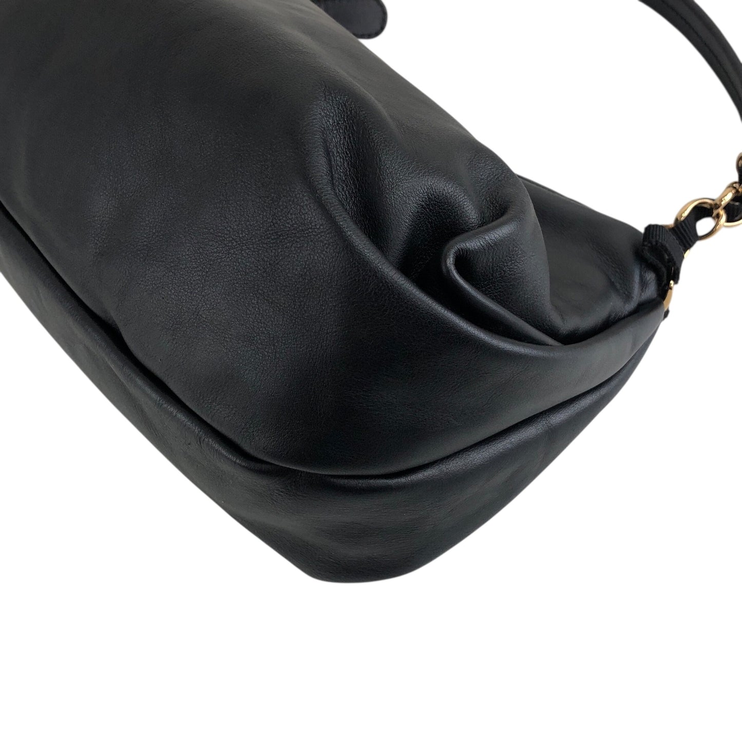 Salvatore Ferragamo Vala Ribbon Chain Shoulder bag Black Vintage j65jf8