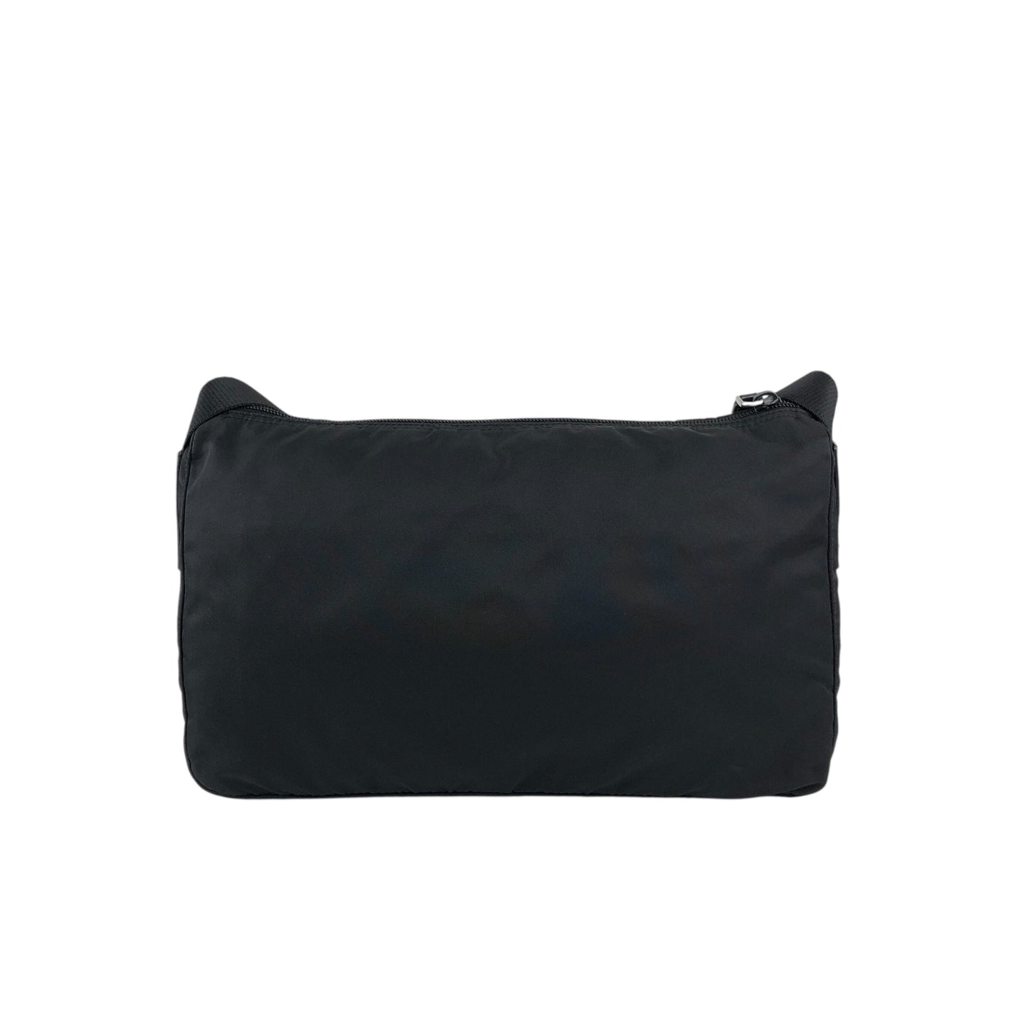 PRADA Triangle Logo Shoulder bag Black Vintage ik68if
