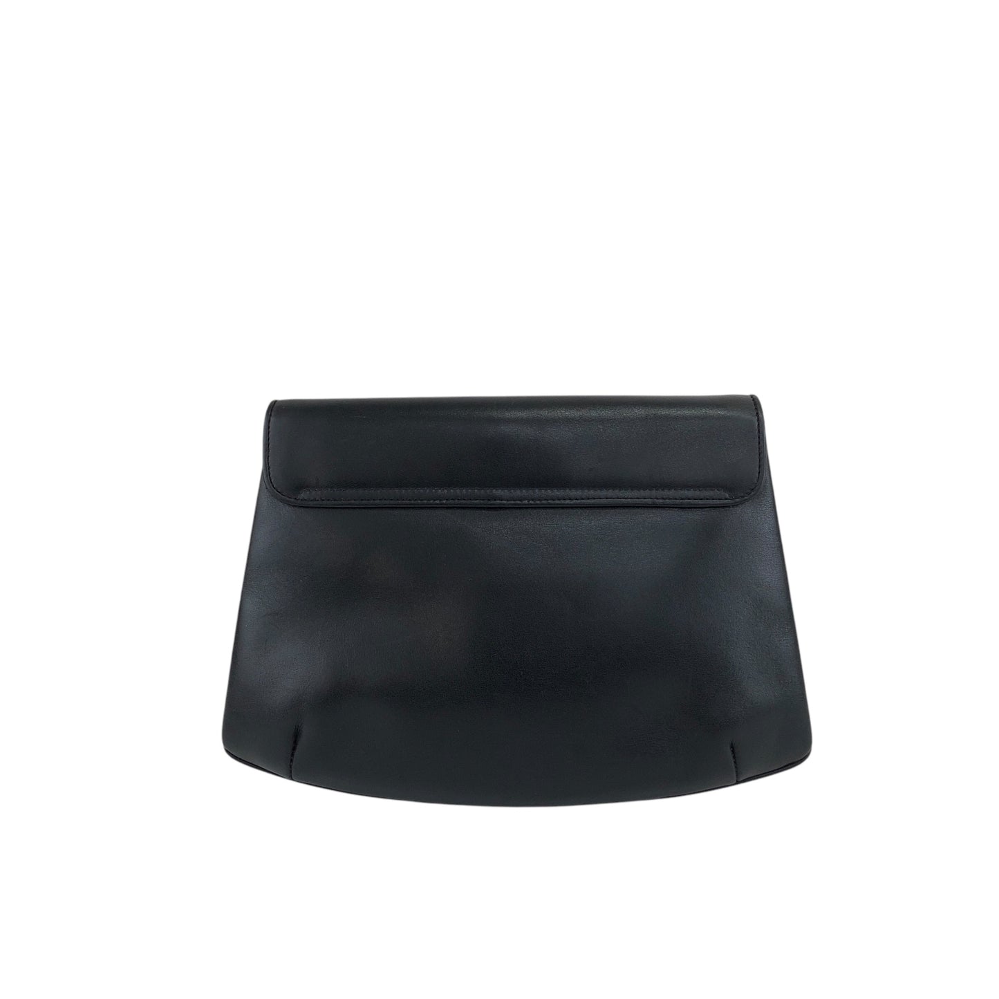 CELINE Blason Emblem Motif Chain Shoulder bag Black Vintage hp4pbe