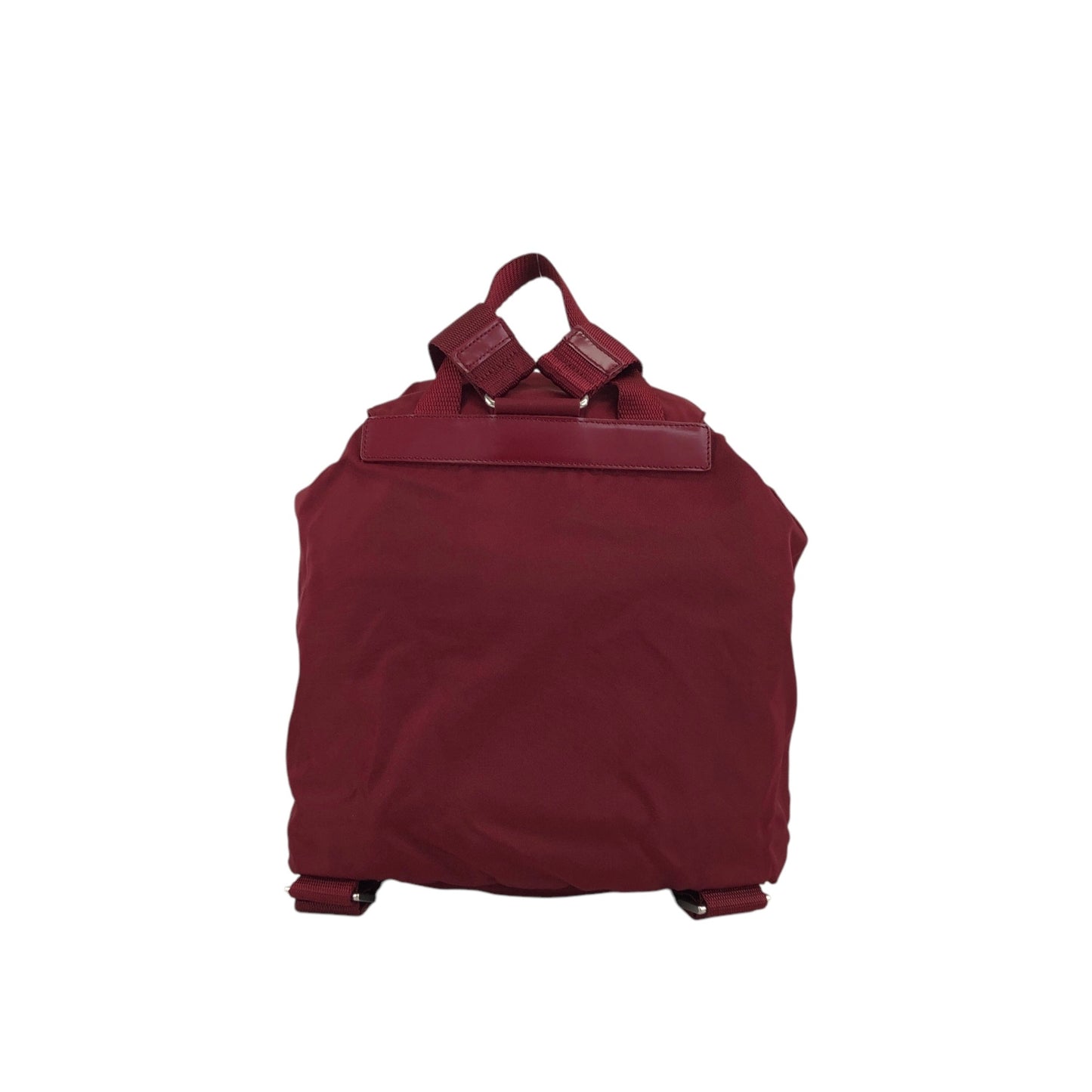 PRADA Triangle Logo Double Pocket Backpack Red Vintage 8jxw7p
