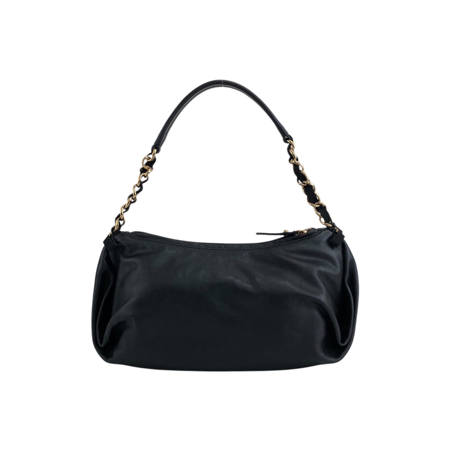 Salvatore Ferragamo Vala Ribbon Chain Shoulder bag Black Vintage j65jf8