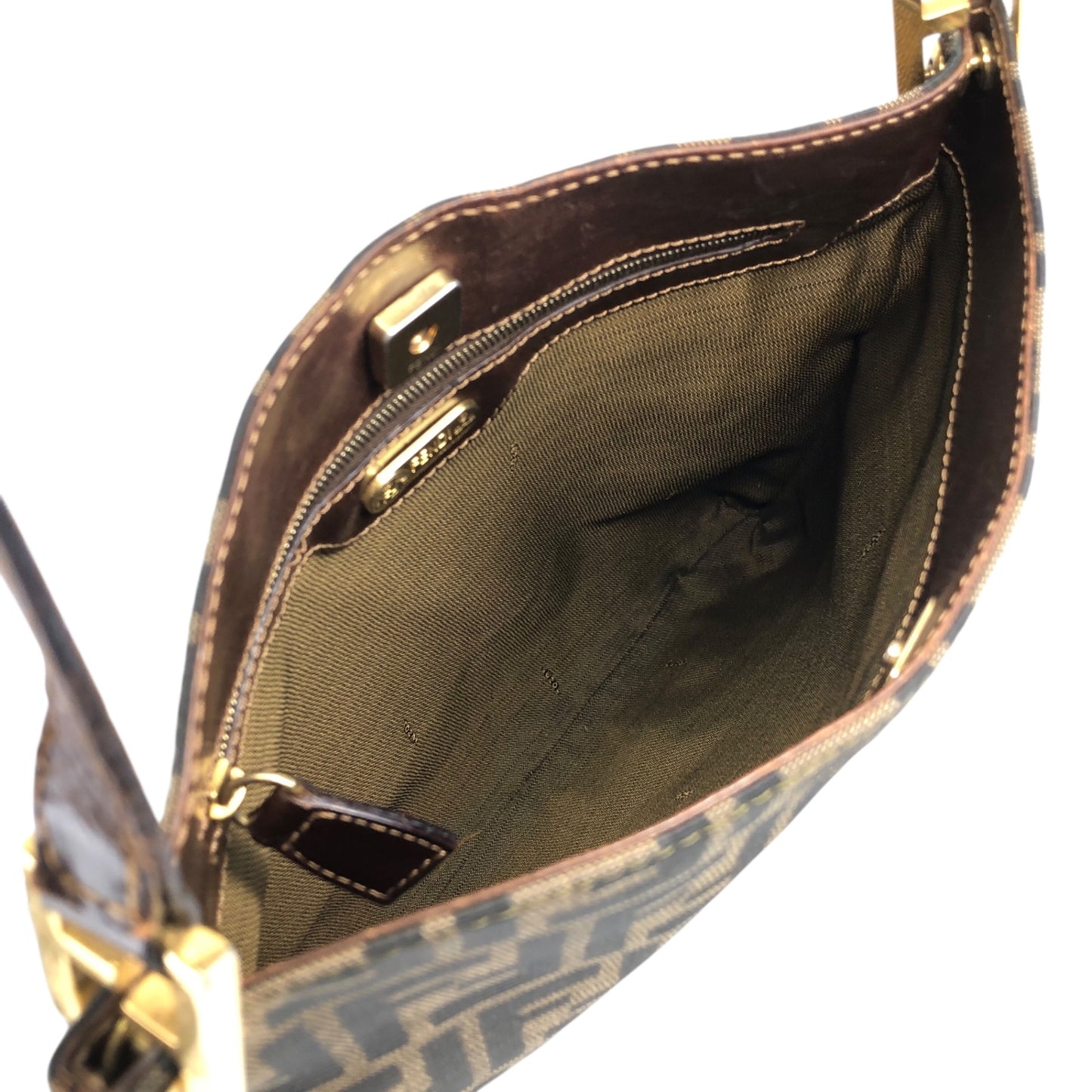 FENDI Zucca Shoulder bag Brown Vintage si43ga