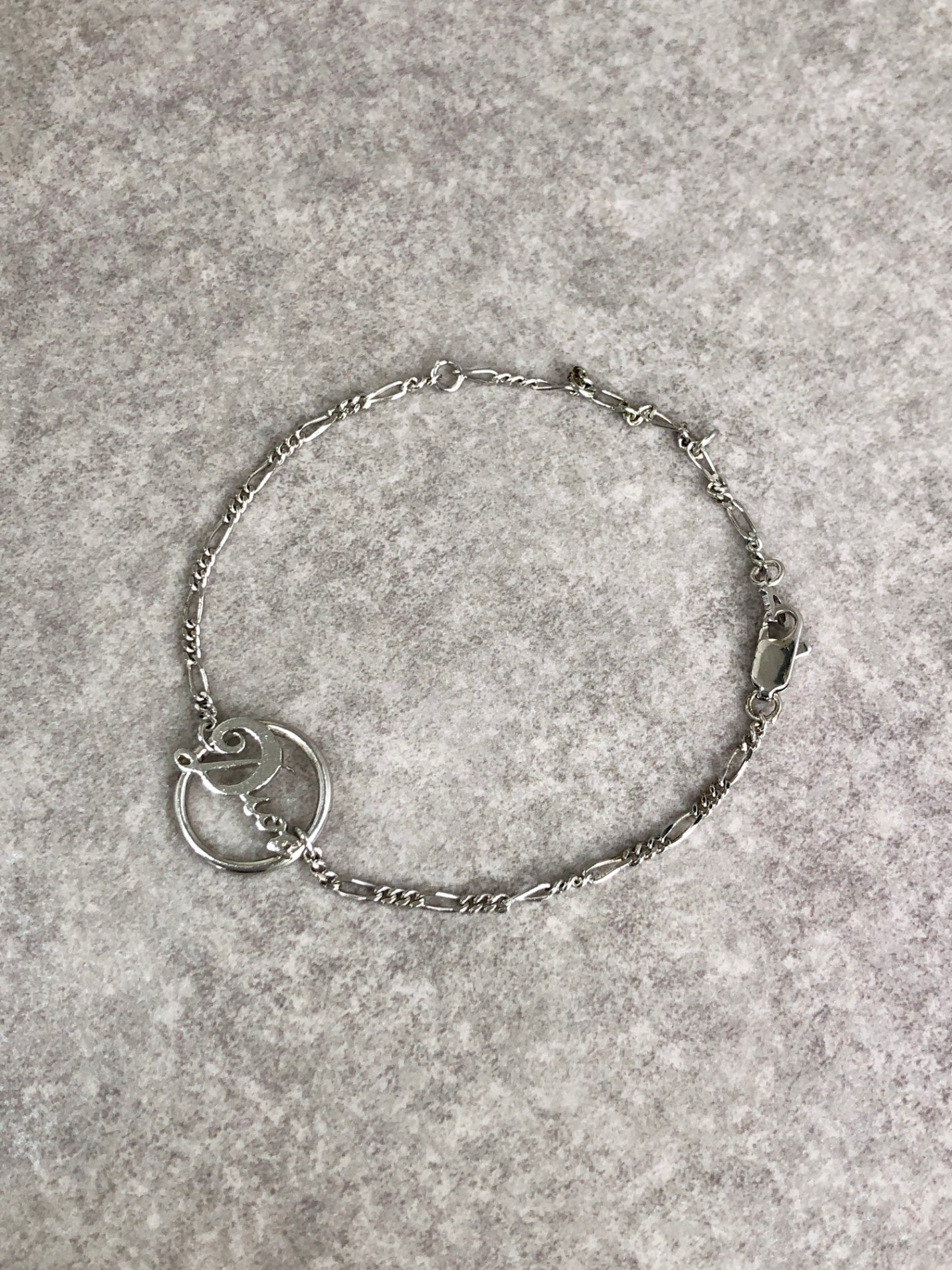 Christian Dior 標誌圖案手鍊 銀色 復古 myhyij