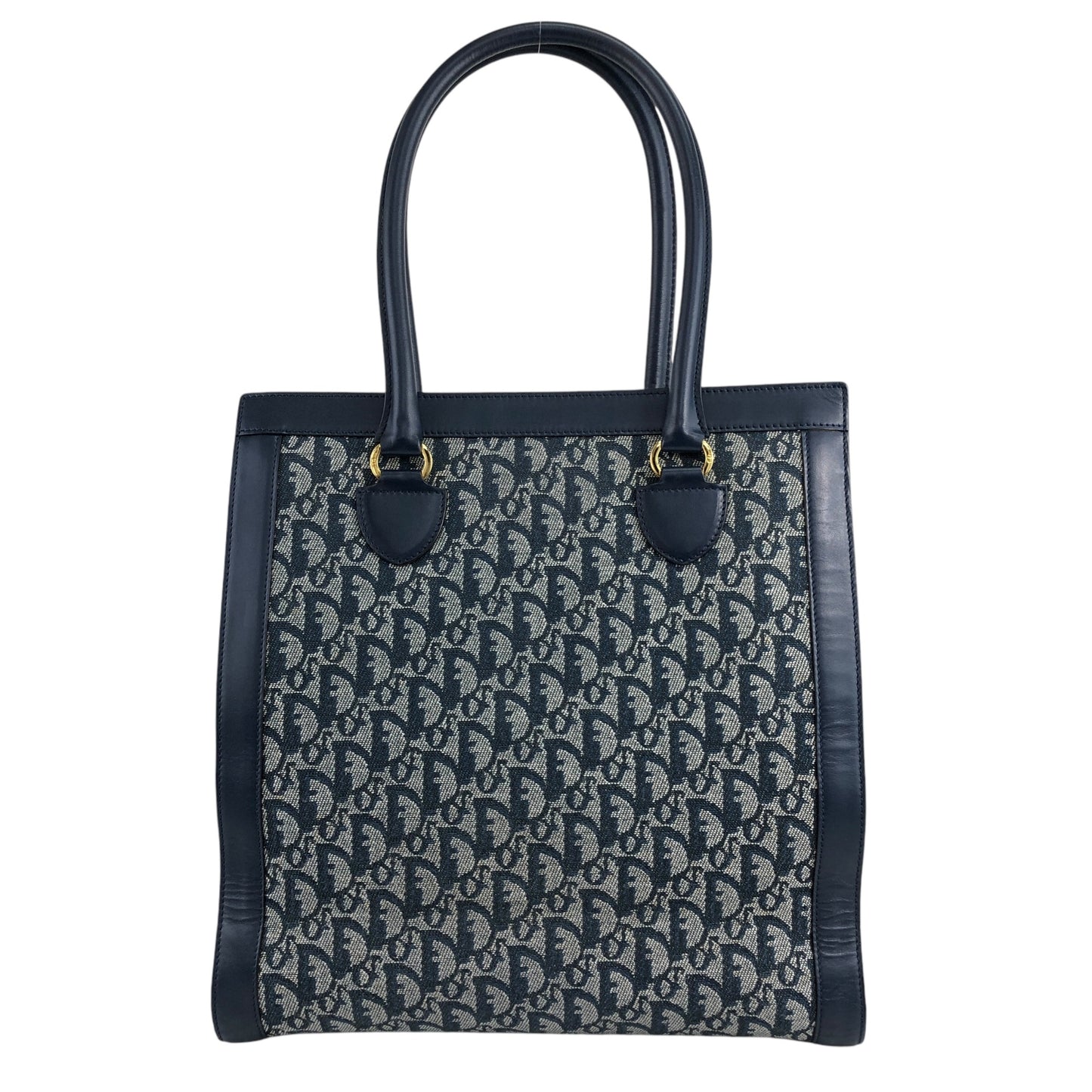 Christian Dior Trotter 前袋肩包托特包海軍藍復古 nak7gb