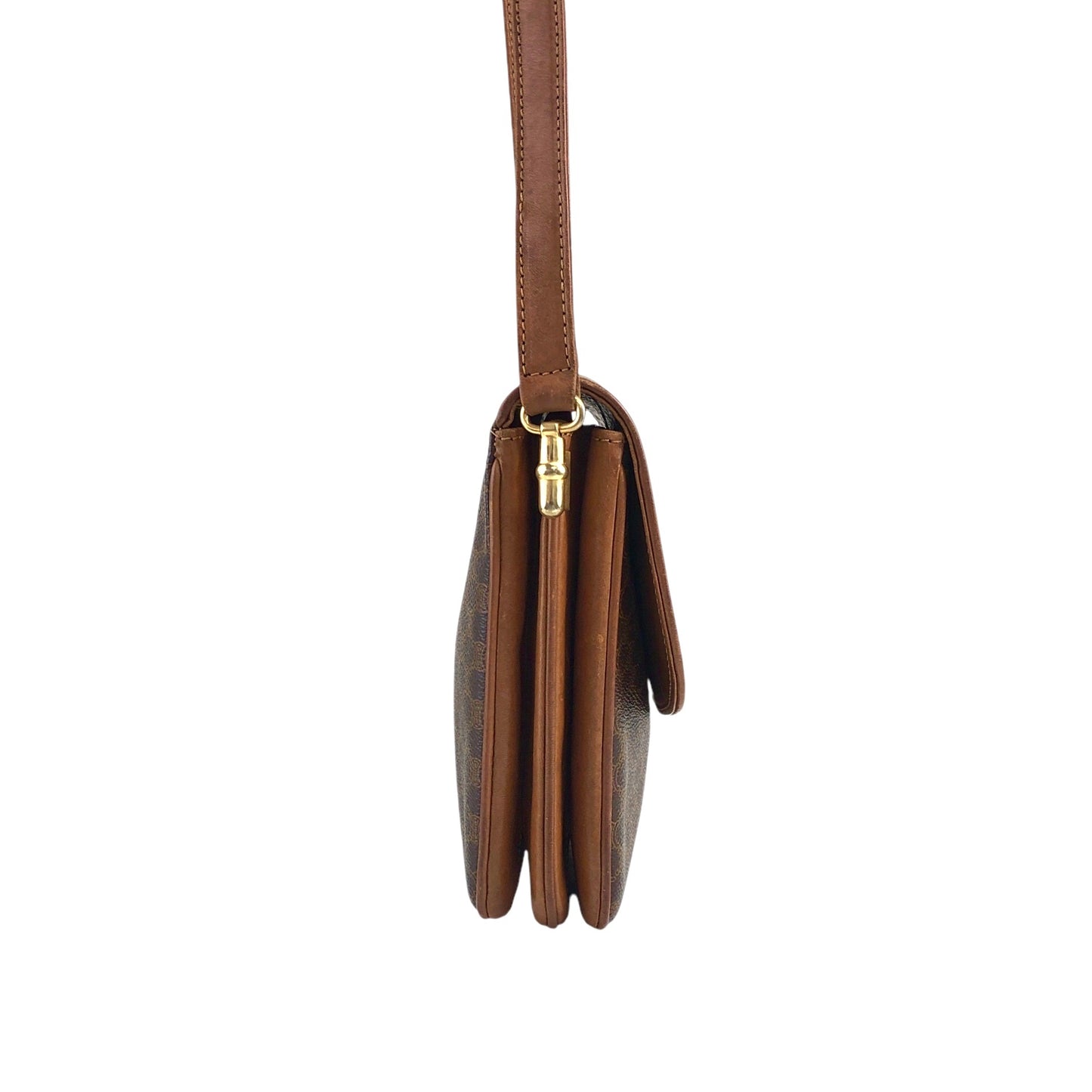 CELINE Macadam Blason Shoulder bag Brown Vintage zskyr6