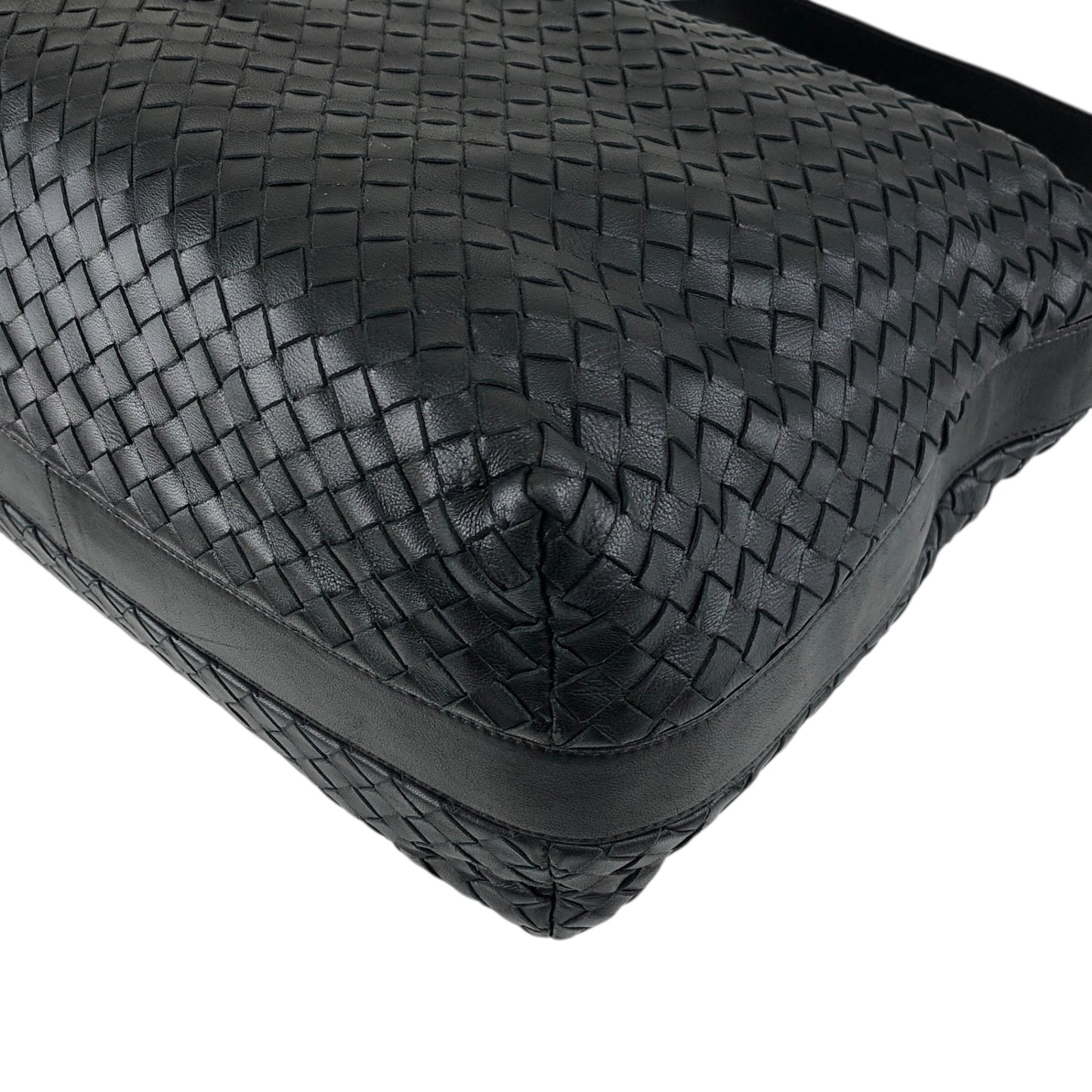 Bottega Veneta Intrecciato Shoulder bag Black Vintage w3k2a2