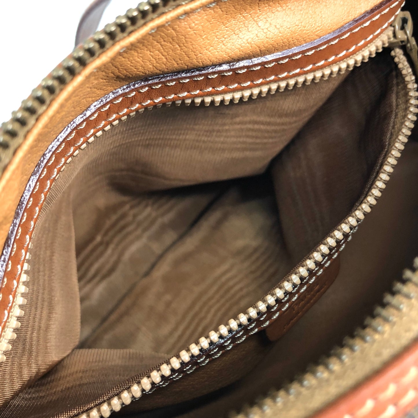 CELINE Macadam Blason Handbag Brown Vintage uimgxw