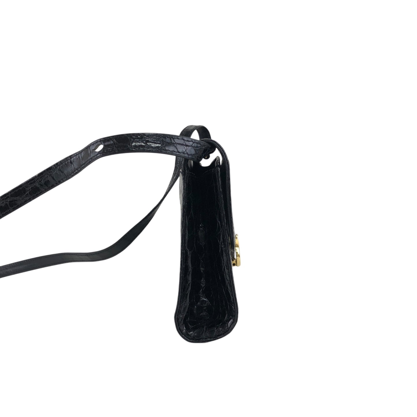 CELINE Triomphe Shoulder bag Black Vintage pedgvn