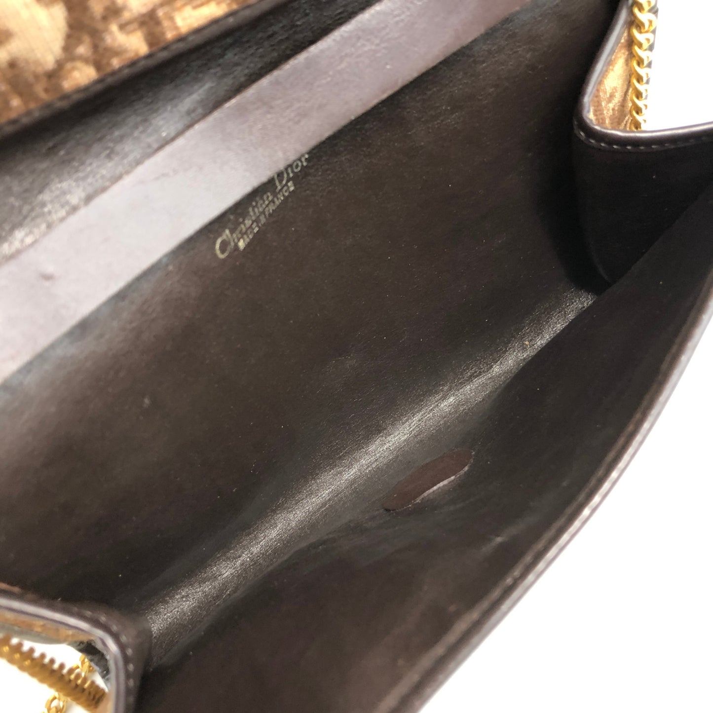 Christian Dior Trotter Chain 單肩包 棕色 復古 mdfdd4