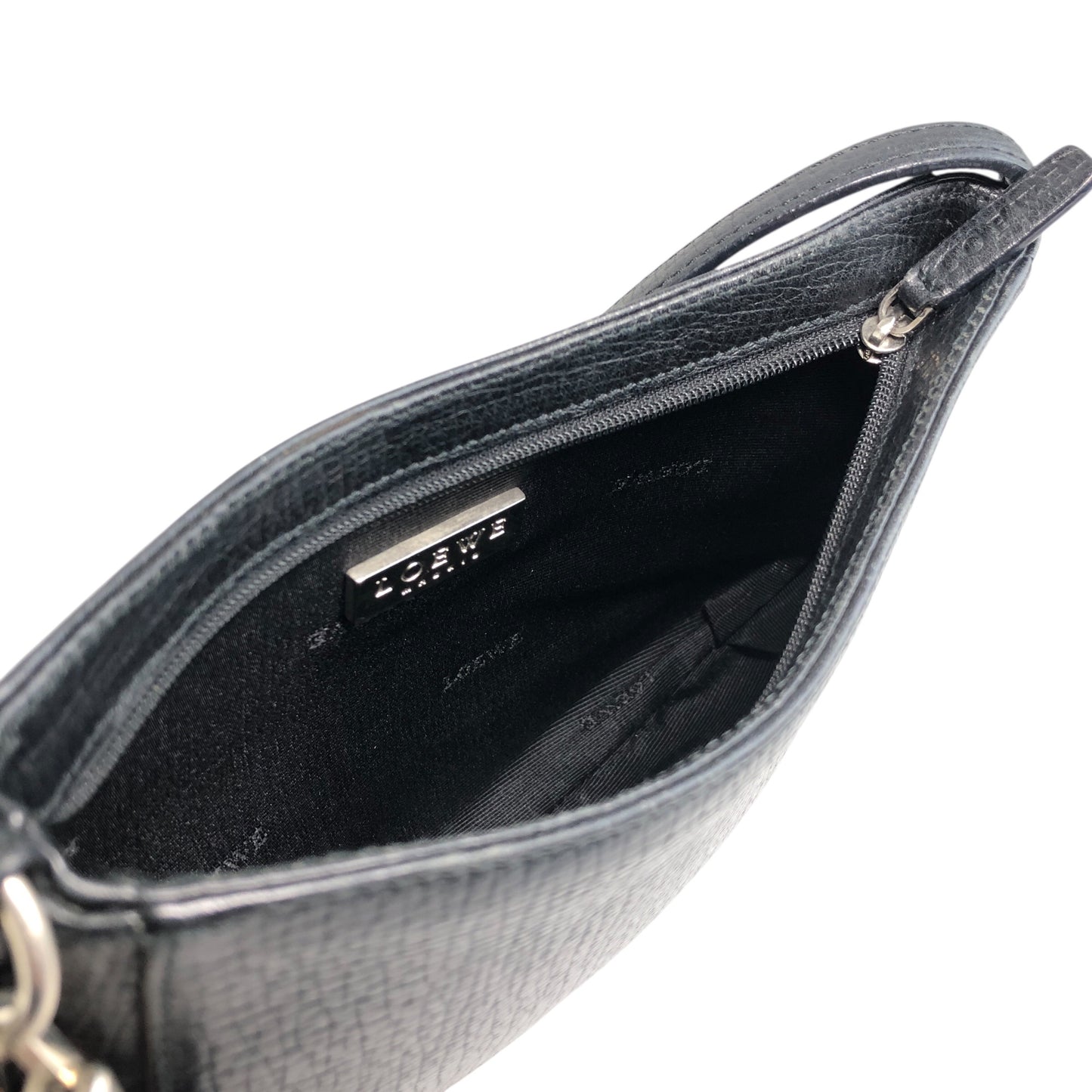 LOEWE Logo Embossed Small Handbag Black Vintage dxvbfj