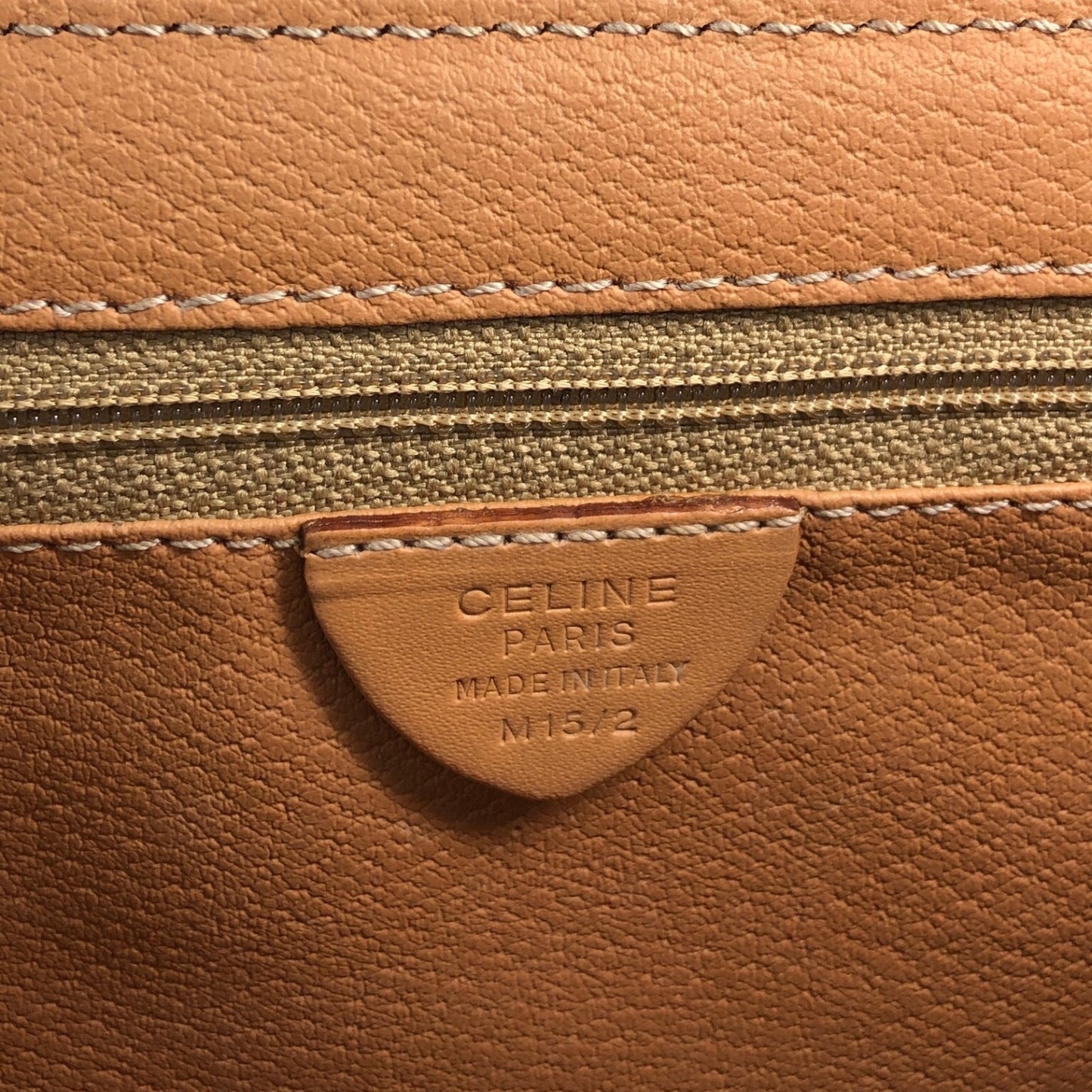 CELINE Macadam Blason Flap Shoulder bag Brown Vintage kbjacj