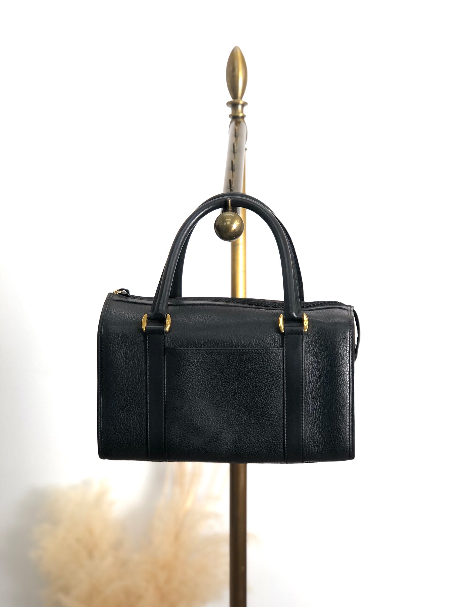 GUCCI Charm Small Boston bag Handbag Black Vintage umskjg