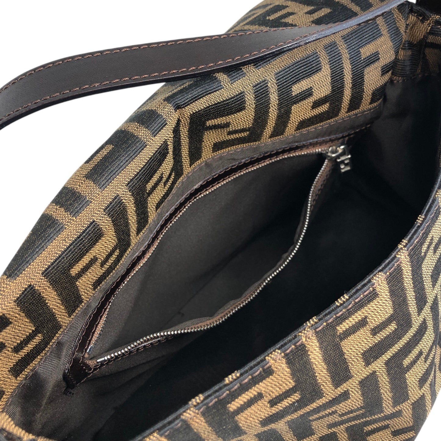 FENDI Zucca Shoulder bag Brown Vintage uipu4g
