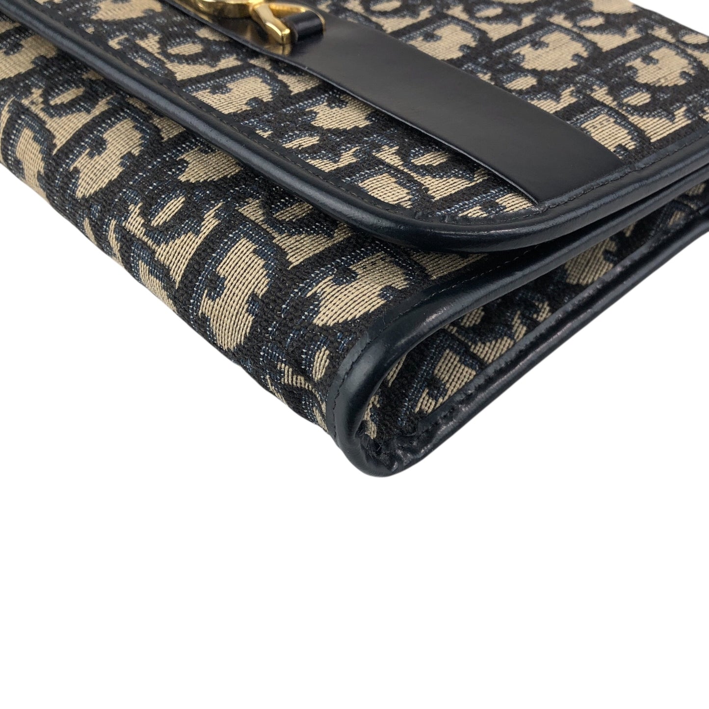 Christian Dior Trotter Chain Shoulder bag Navy Vintage rphic5