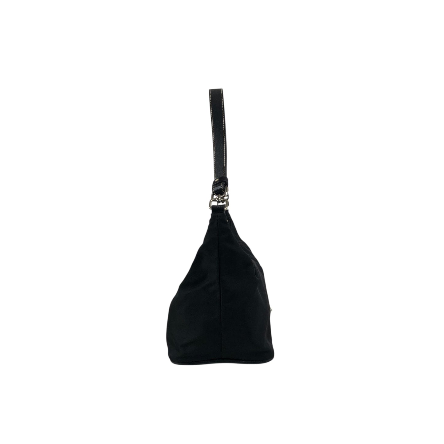PRADA Tessuto Triangle Logo Small Handbag Black Vintage 2efib2