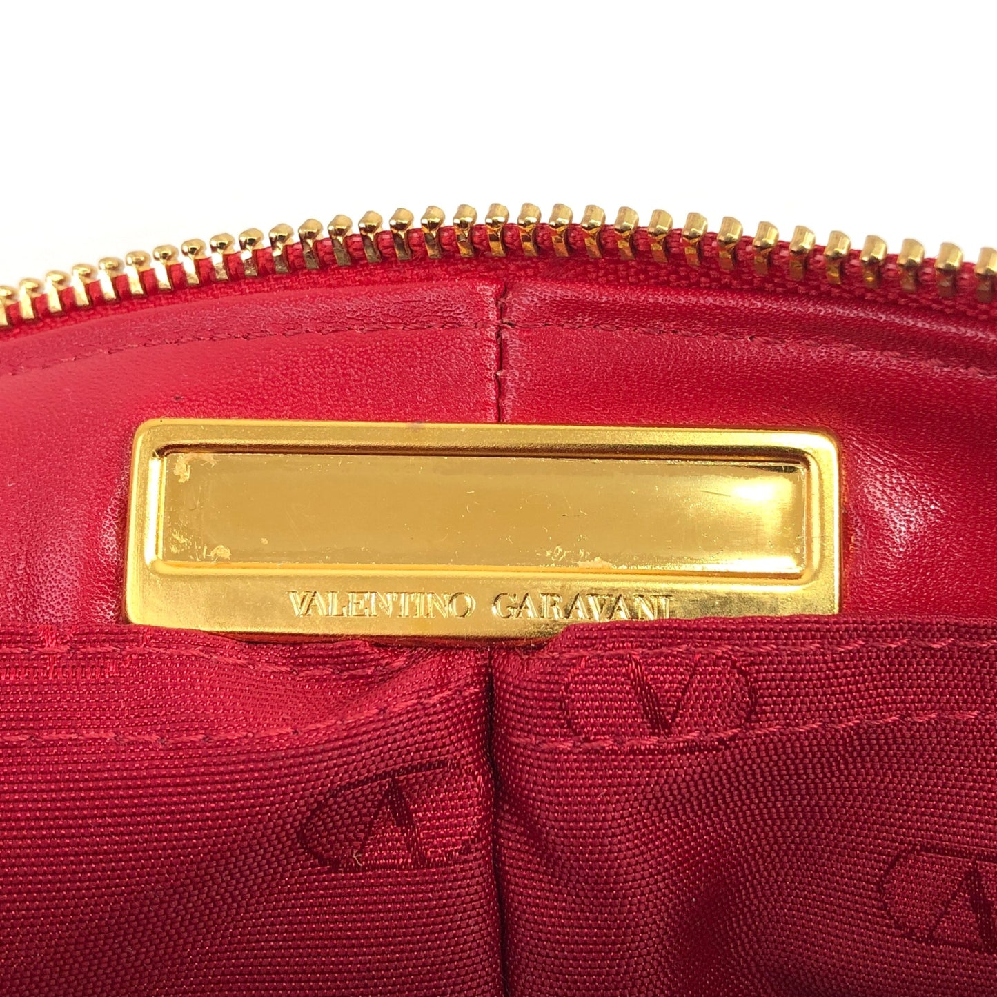 VALENTINO GARAVANI 勳章圖案手袋化妝包紅色復古 n8rmd6