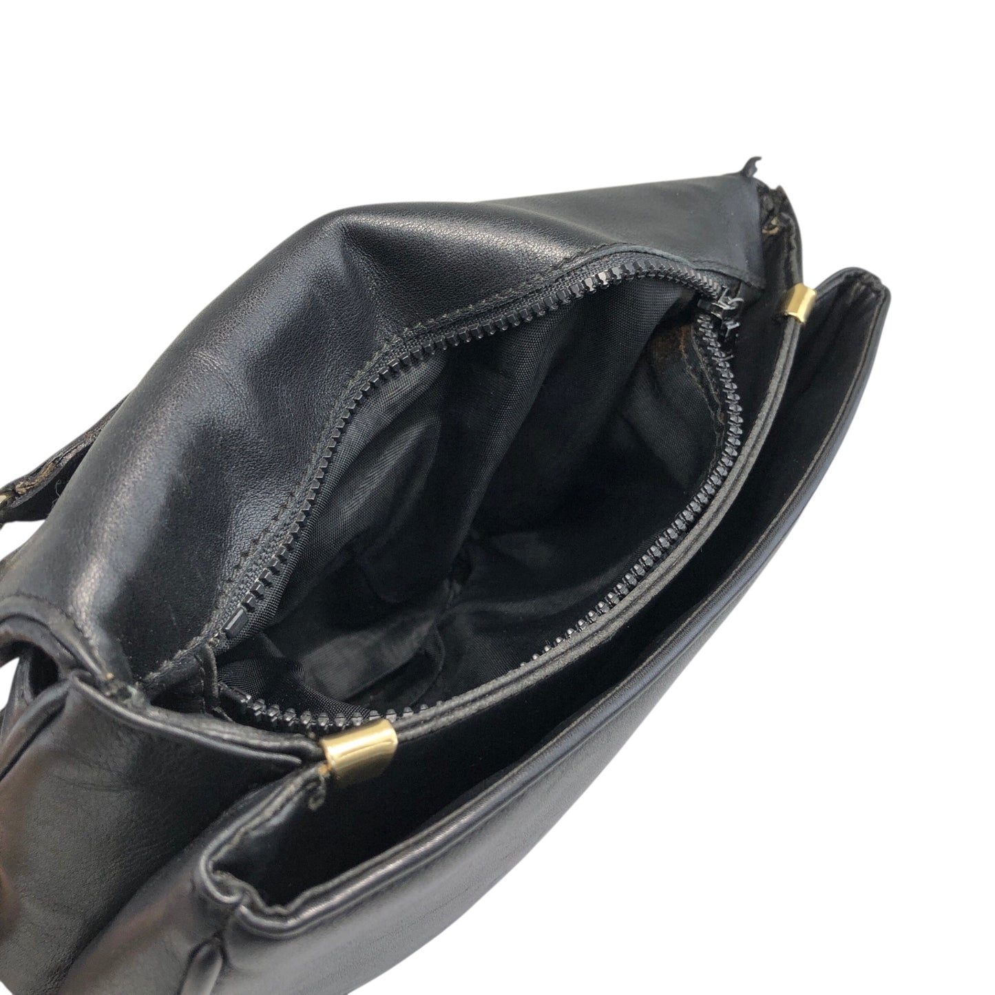 CELINE Blason Chain Shoulder bag Black Vintage jxnmfi