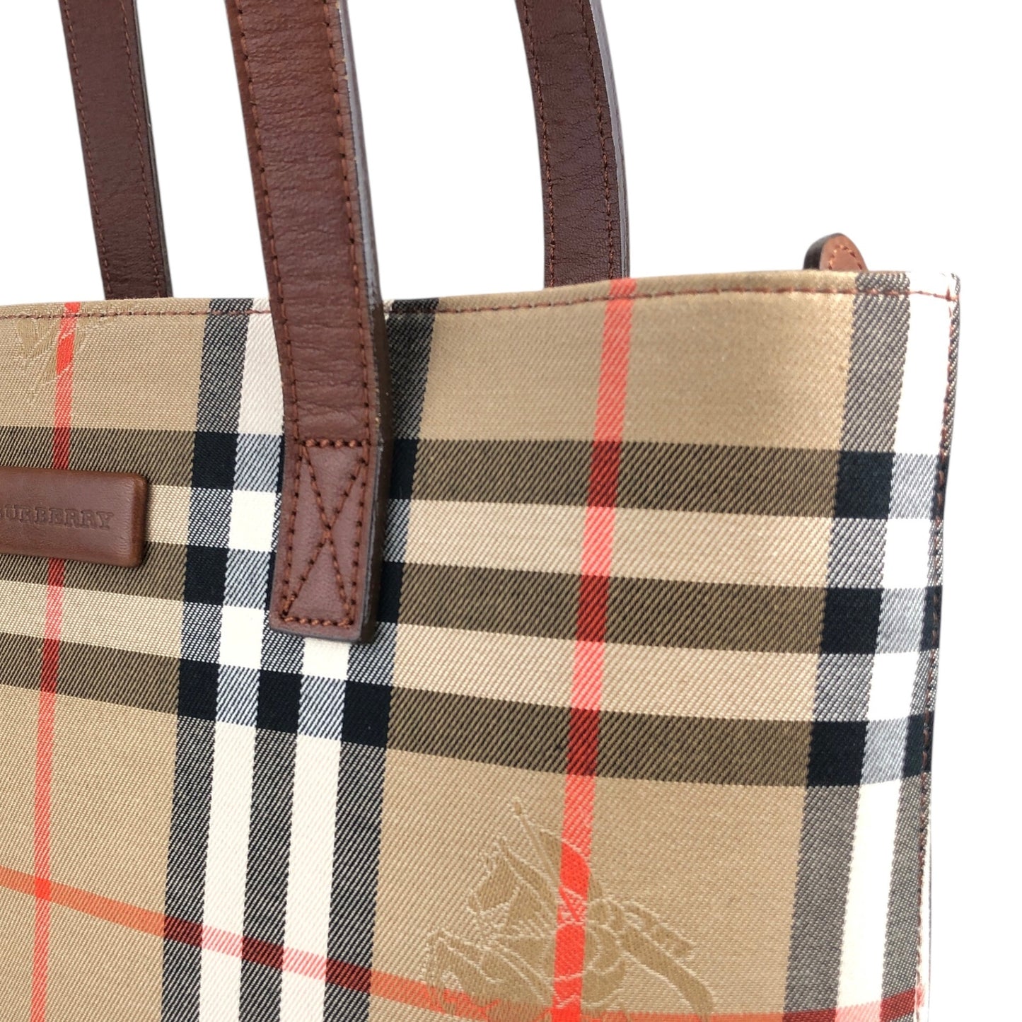 BURBERRY Nova 格紋手提包米色復古 bc7gmg