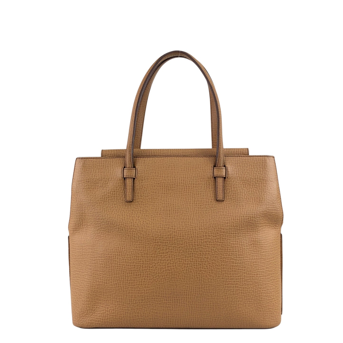LOEWE Logo Embossed Handbag Camel Vintage smfwpe