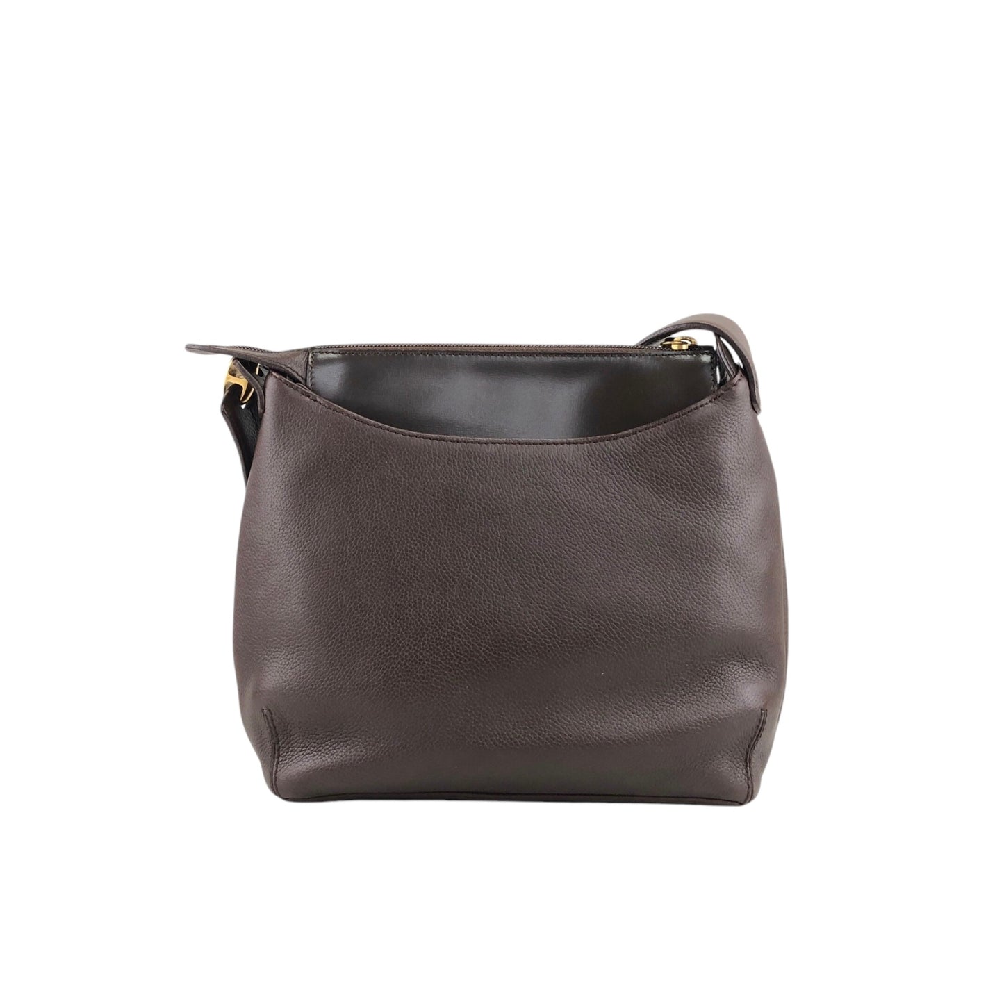 LOEWE Logo Embossed Shoulder bag Brown Vintage u3fpkx