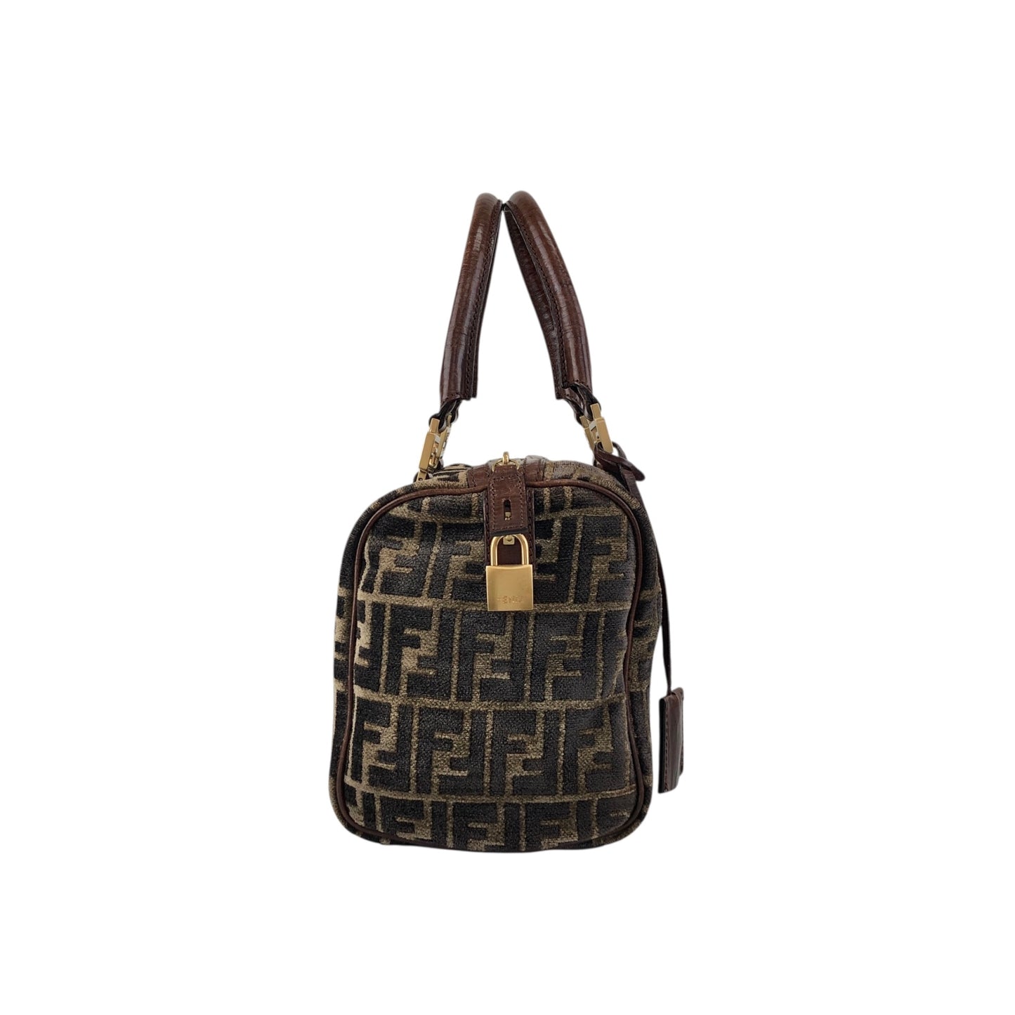 FENDI Zucca Small Boston bag Brown Vintage g7vd3e