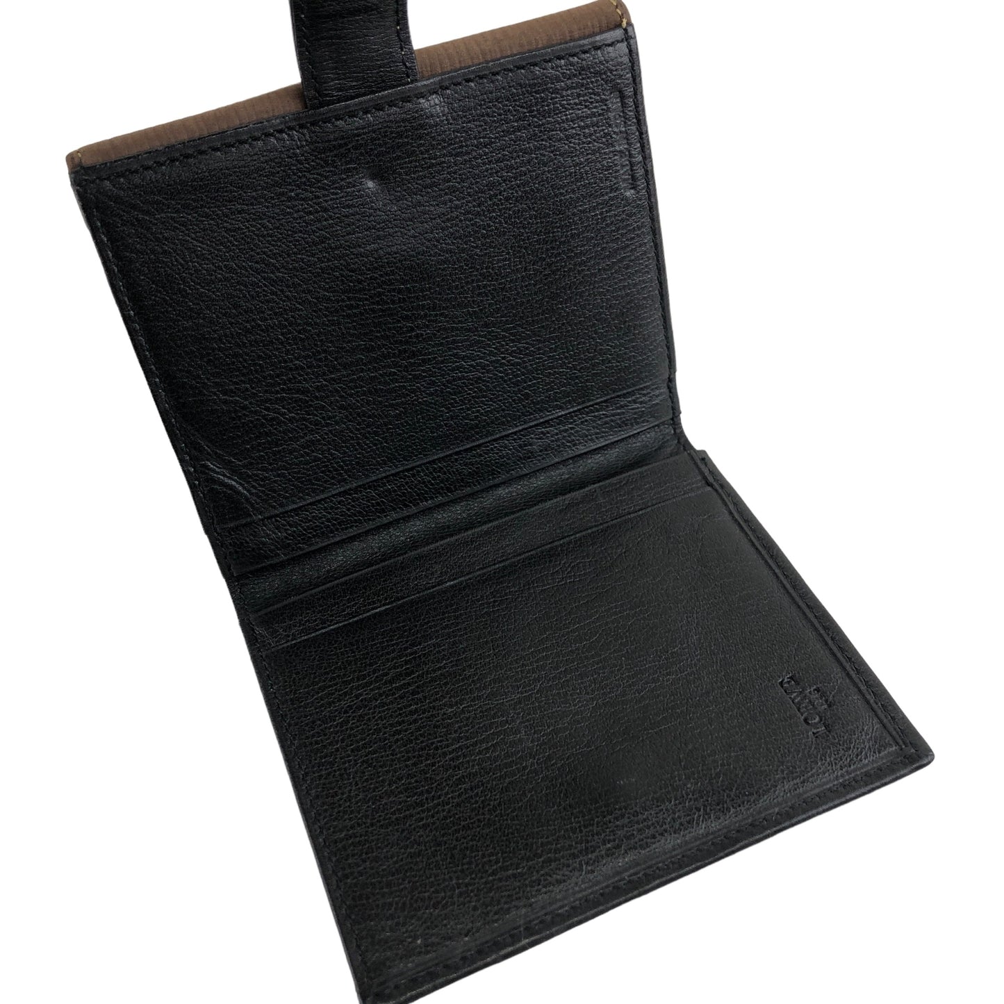 LOEWE Velazquez 標誌折疊錢包棕色復古 nyfkx2