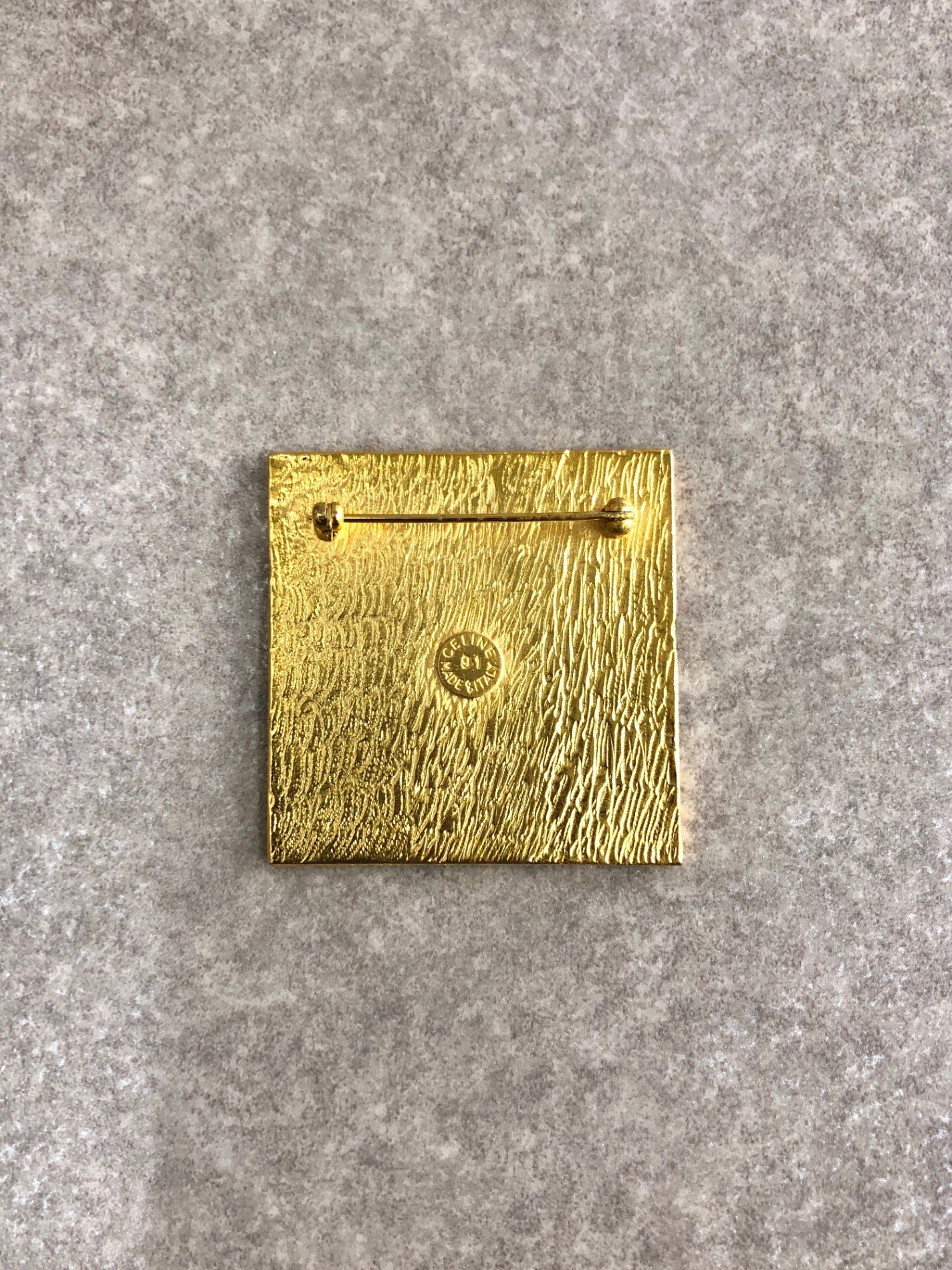 CELINE Arc de Triomphe Brooch Gold Vintage v3ns46