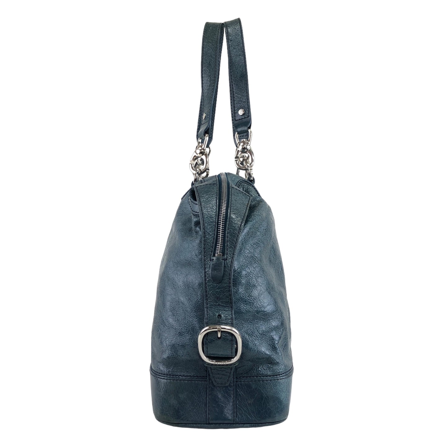 CELINE Blason Handbag Emerald Green Vintage pnfh7c