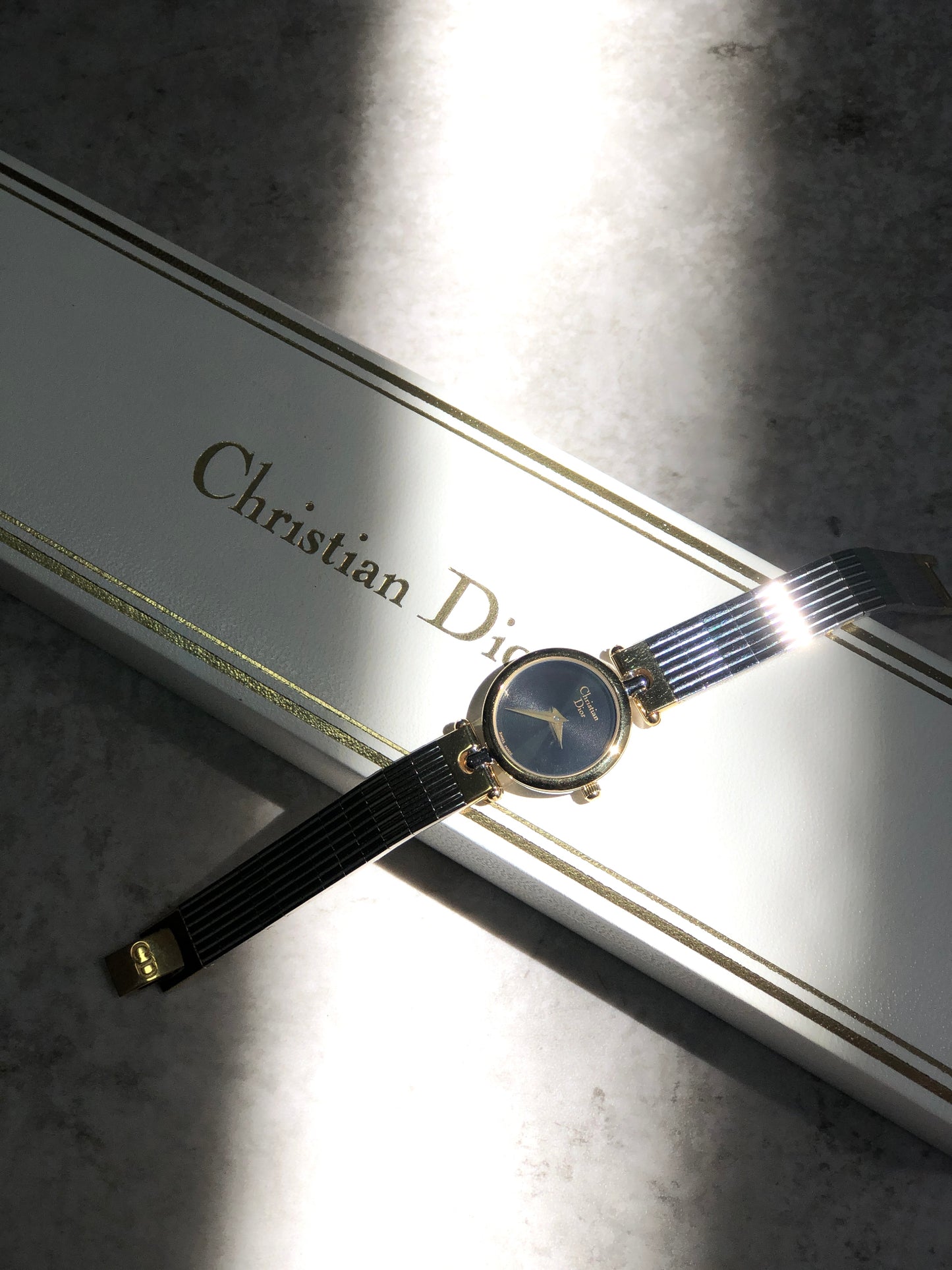 Christian Dior Quartz Watch Silver×Gold 3025 Vintage y5w3g6