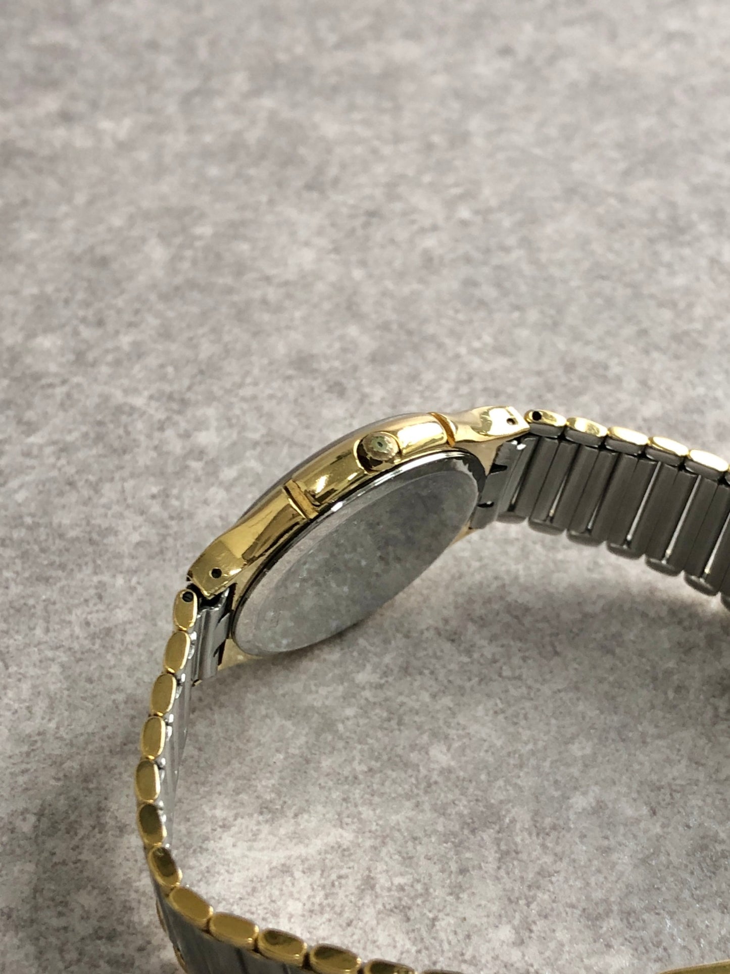 Yves Saint Laurent YSL Logo Quartz Watch Silver×Gold 291842 Vintage jav7in