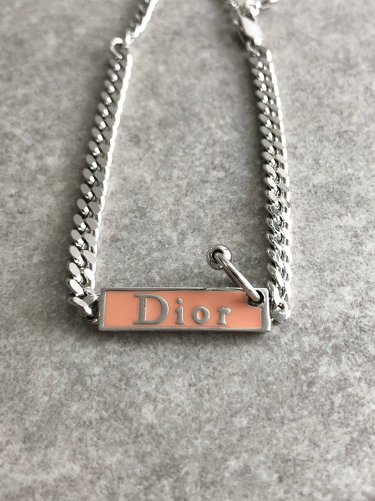 Christian Dior Log Motif Bracelet Silver Vintage dp6jpu