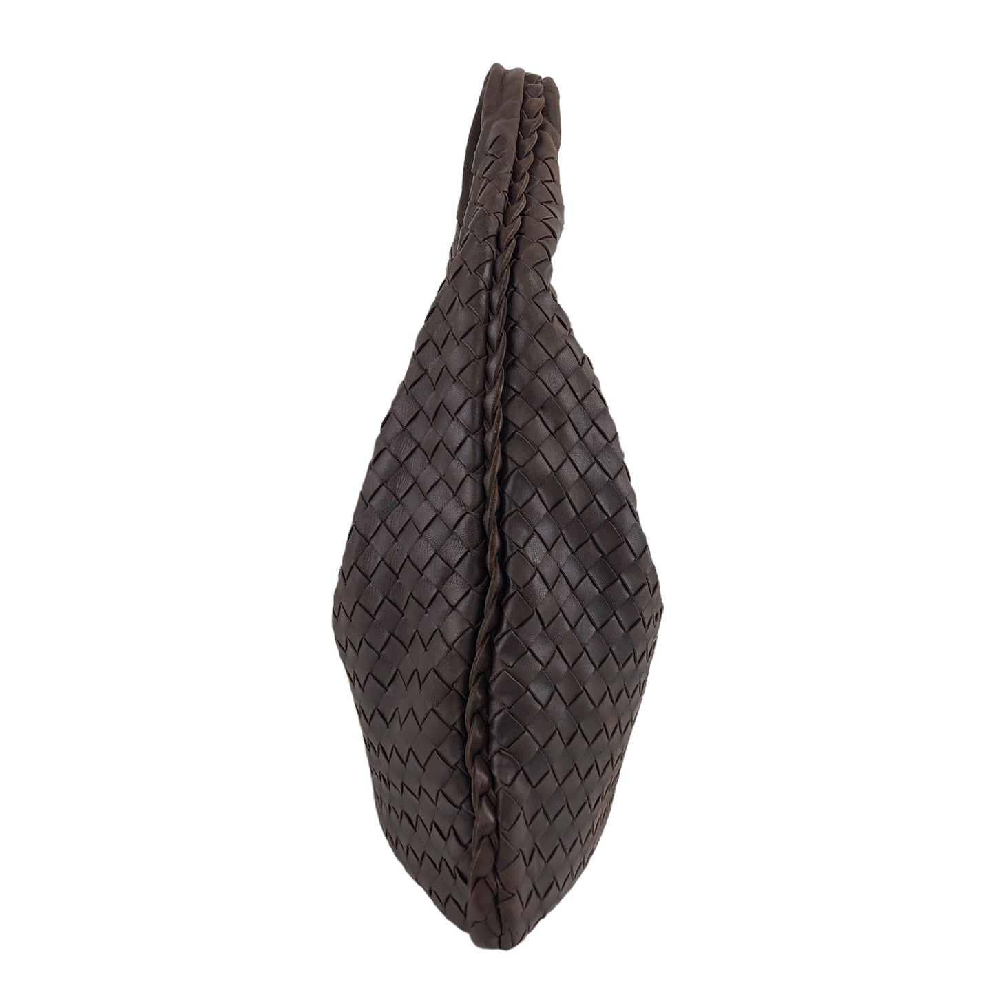 Bottega Veneta Intrecciato Hobobag Handbag Brown Vintage tm87cp