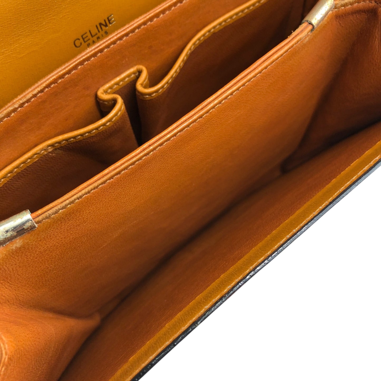 CELINE Horse Carriage Shoulder bag Camel Vintage uv4ggf