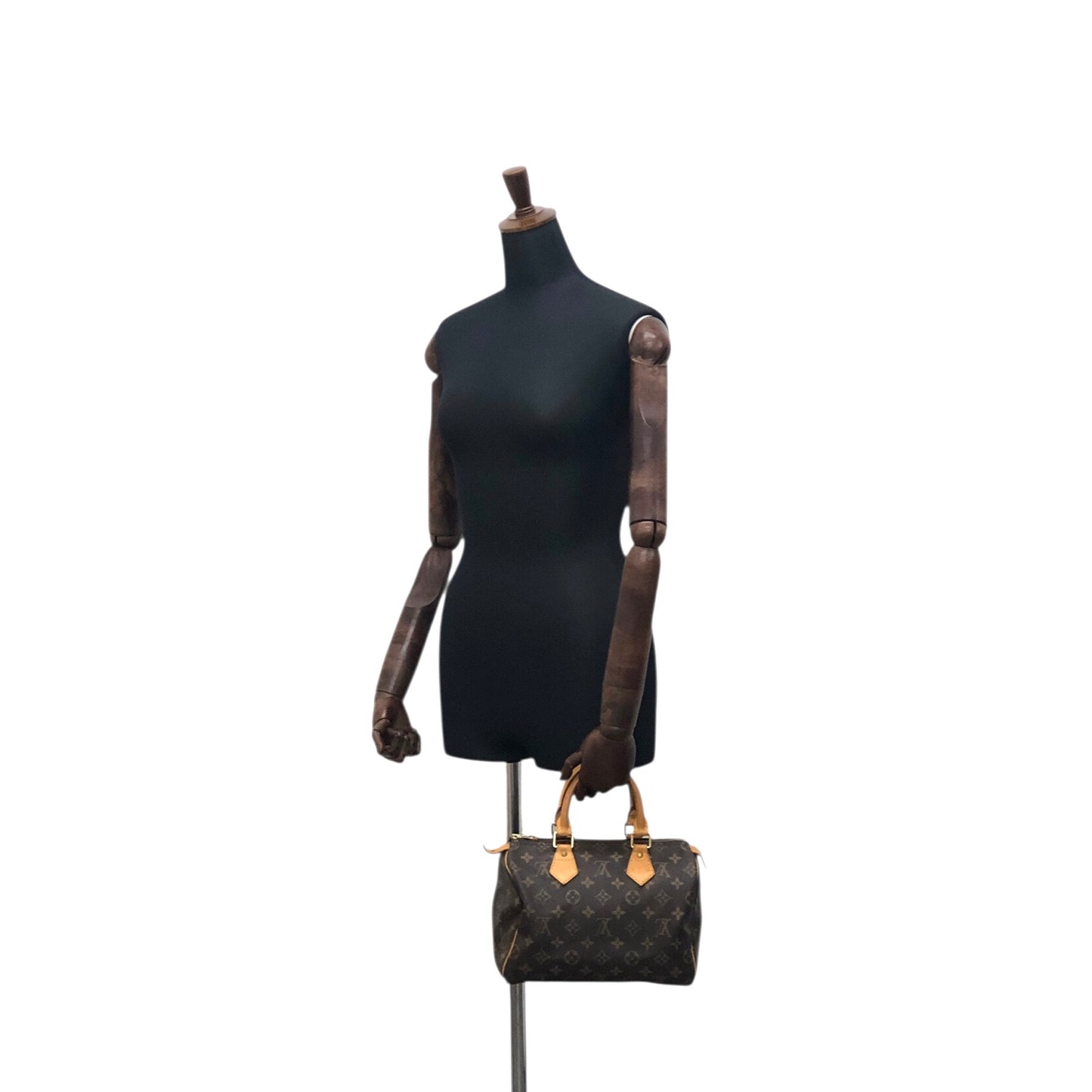 LOUIS VUITTON Monogram Small Boston bag Handbag Brown Vintage ffjgk5