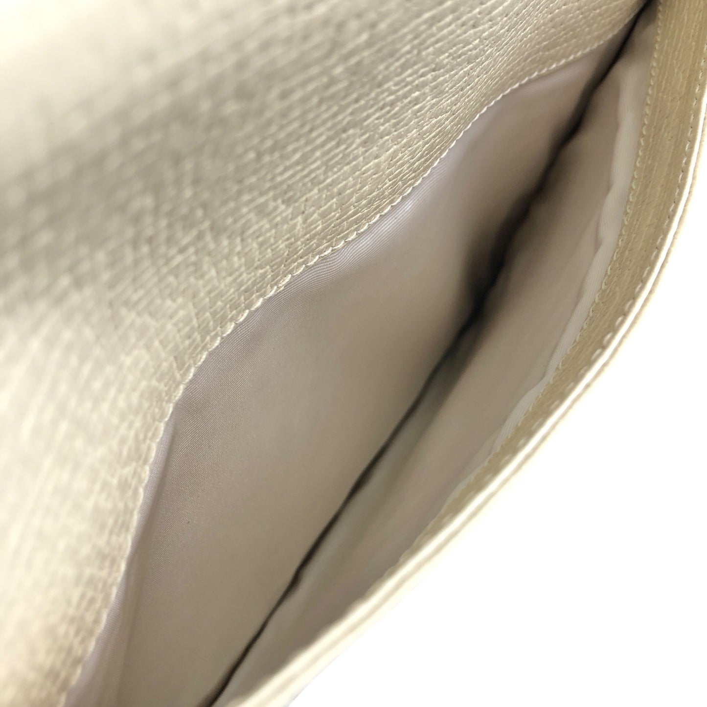 LOEWE Barcelona Bi-color Embossed Leather Handbag Beige Vintage esxncn