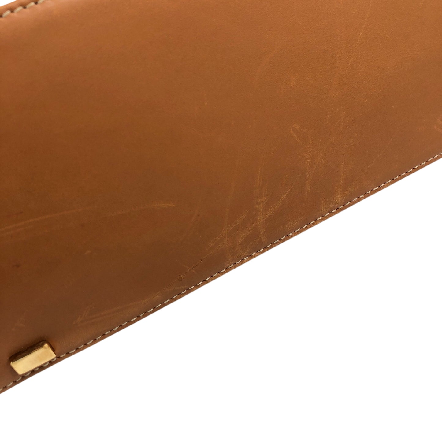 CELINE Gancini Handbag Beige×Brown Vintage hzaany